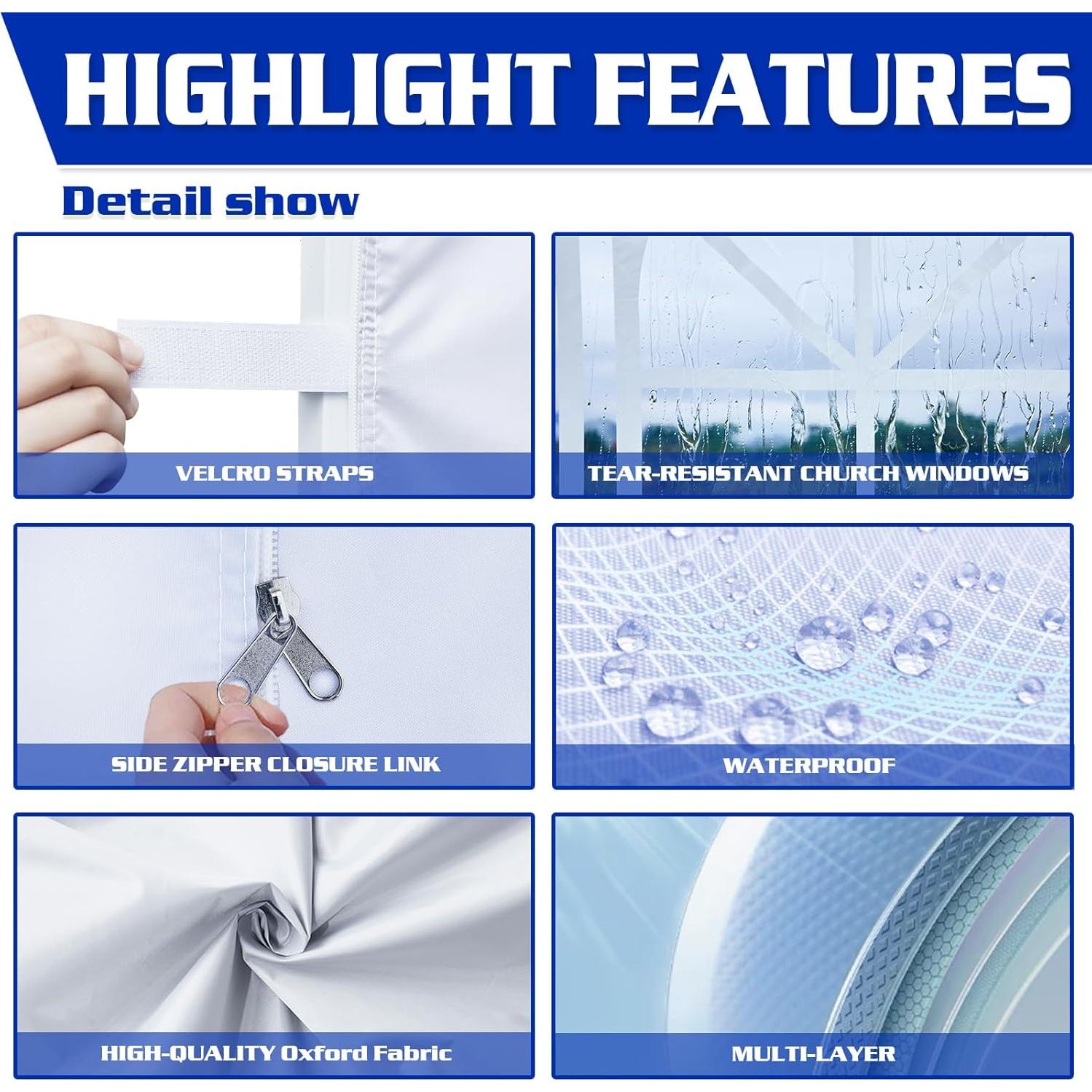 Paneles Laterales para Carpa FANPAT 2 Pcs 218x305 cm Impermeables