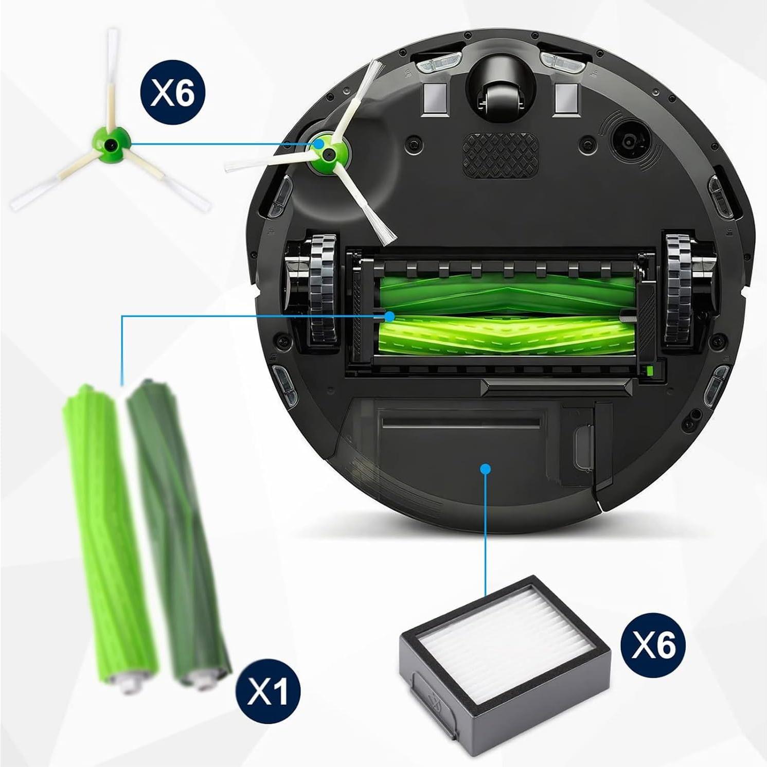 Accesorios KEEPOW para iRobot Roomba i7 E5 E6 - 6 Filtros HEPA y Cepillos