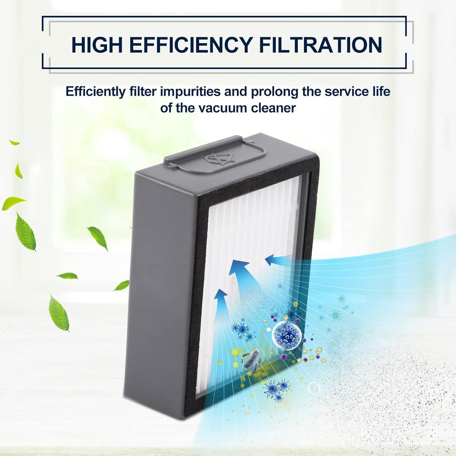 Accesorios KEEPOW para iRobot Roomba i7 E5 E6 - 6 Filtros HEPA y Cepillos