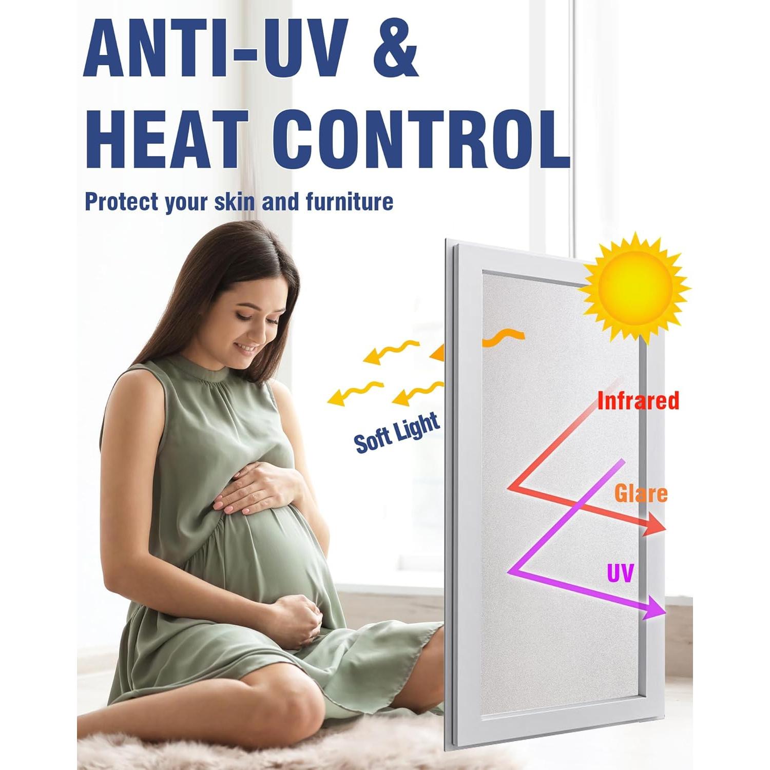 Película de Privacidad WQQKBB 44.5x200 cm Anti UV Estática