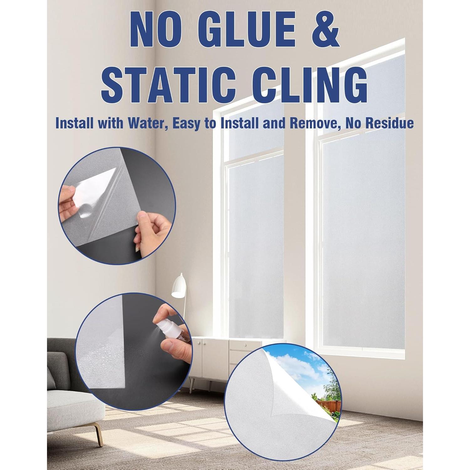 Película de Privacidad WQQKBB 44.5x200 cm Anti UV Estática