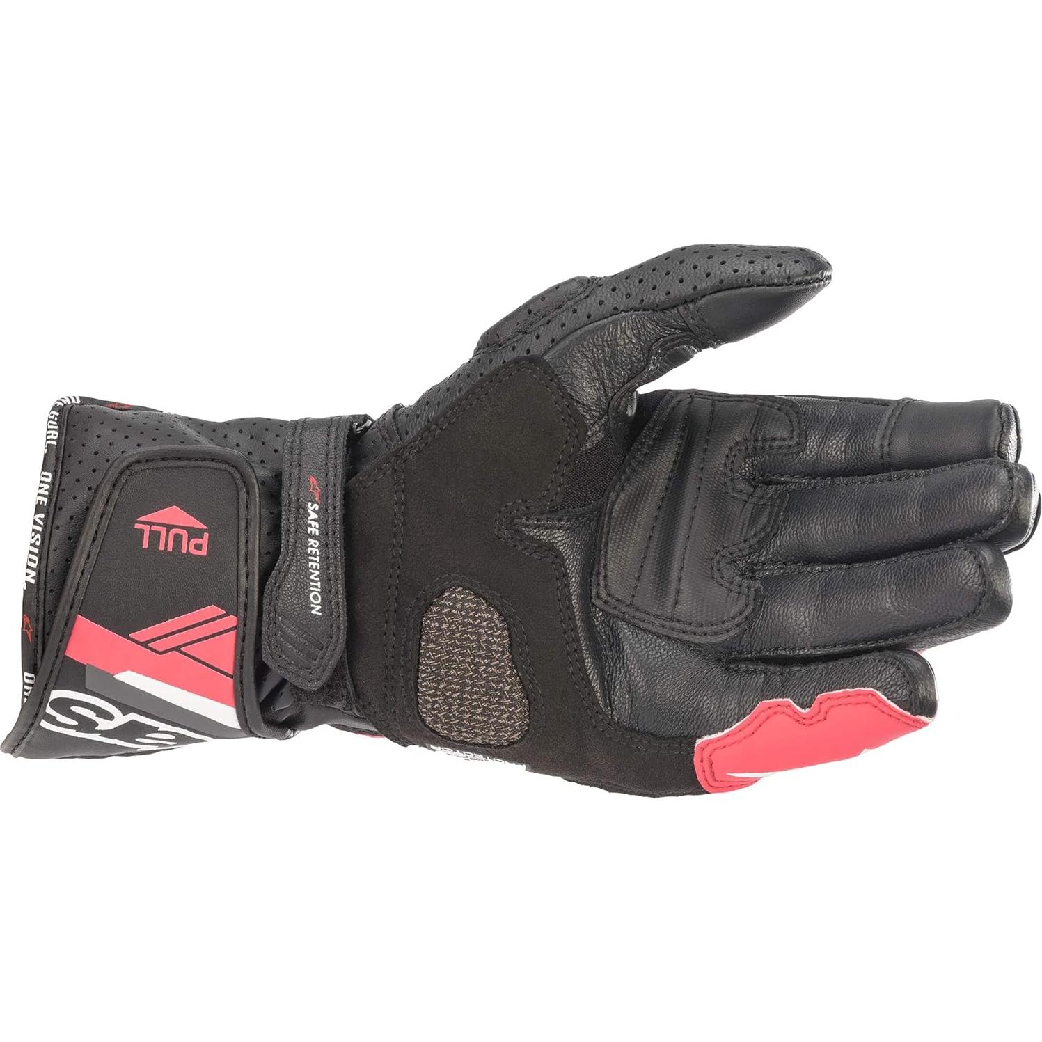Guantes de Motocicleta Alpinestars Women Stella SP-8 V3, L, Negro/Rosa
