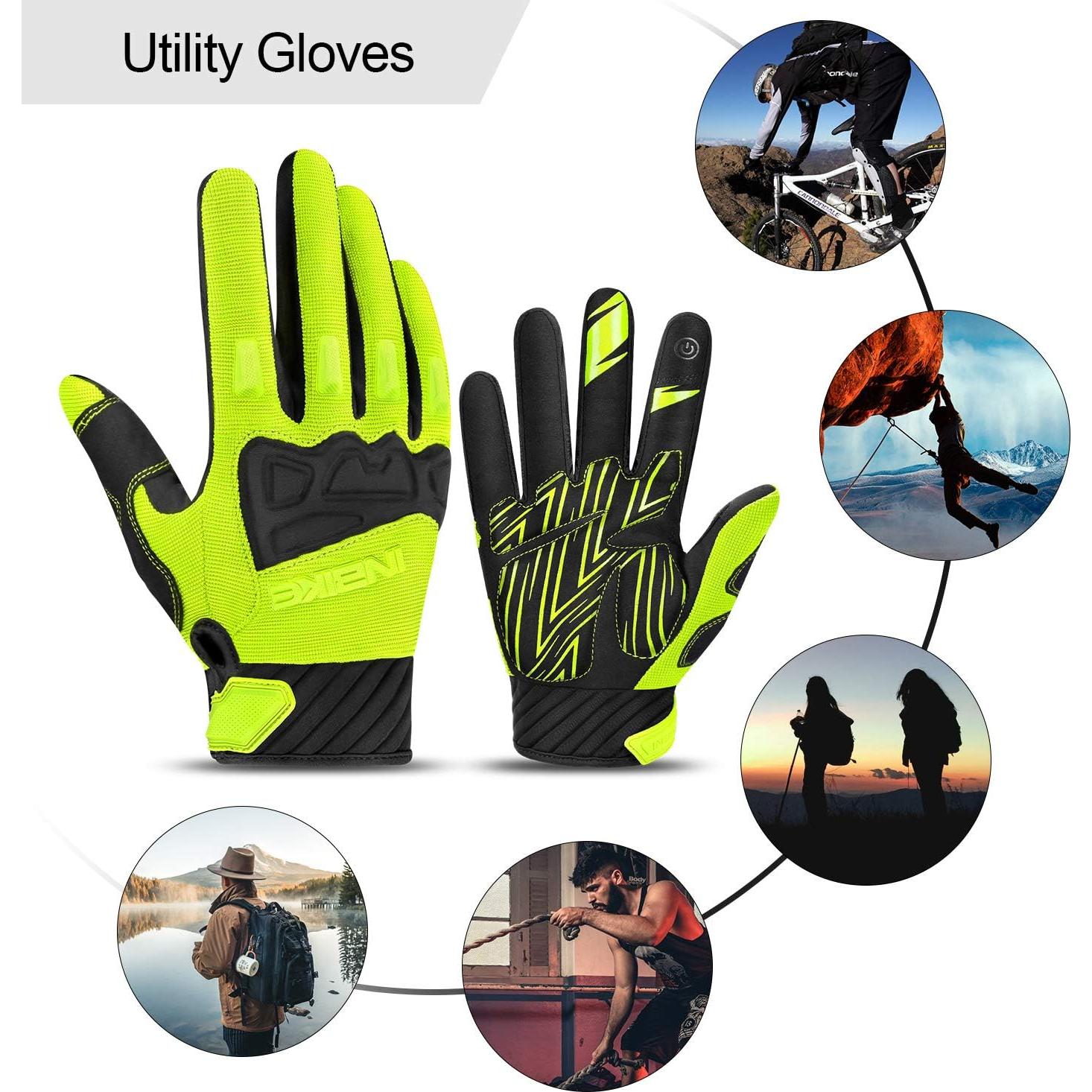 Guantes de Ciclismo INBIKE Verde Grande con Protección