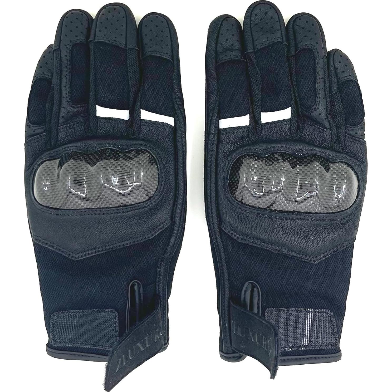 Guantes de motocicleta ZLUXURQ para hombres con protección
