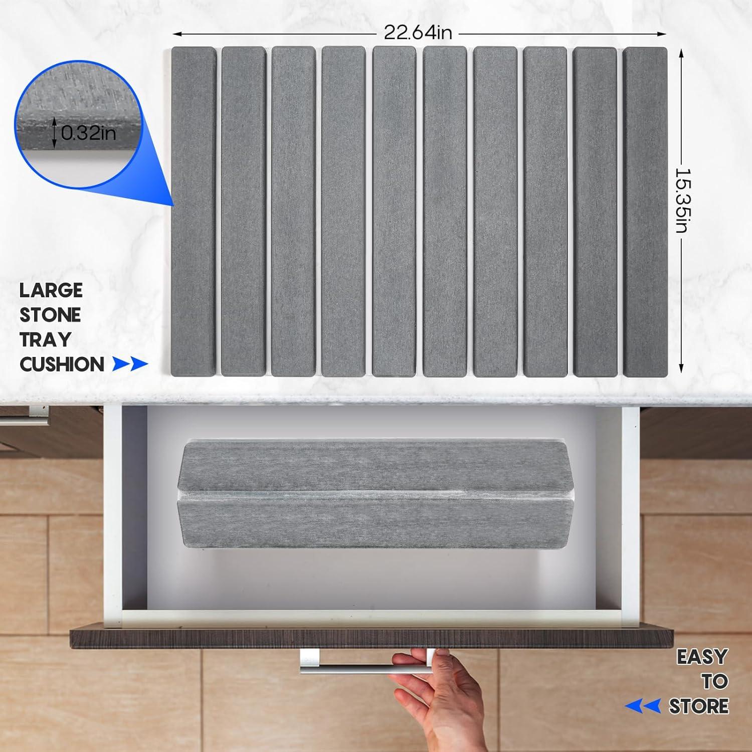 Paquete de 2 Tapetes de Secado de Platos Ecológicos T80462 - 24x16 cm