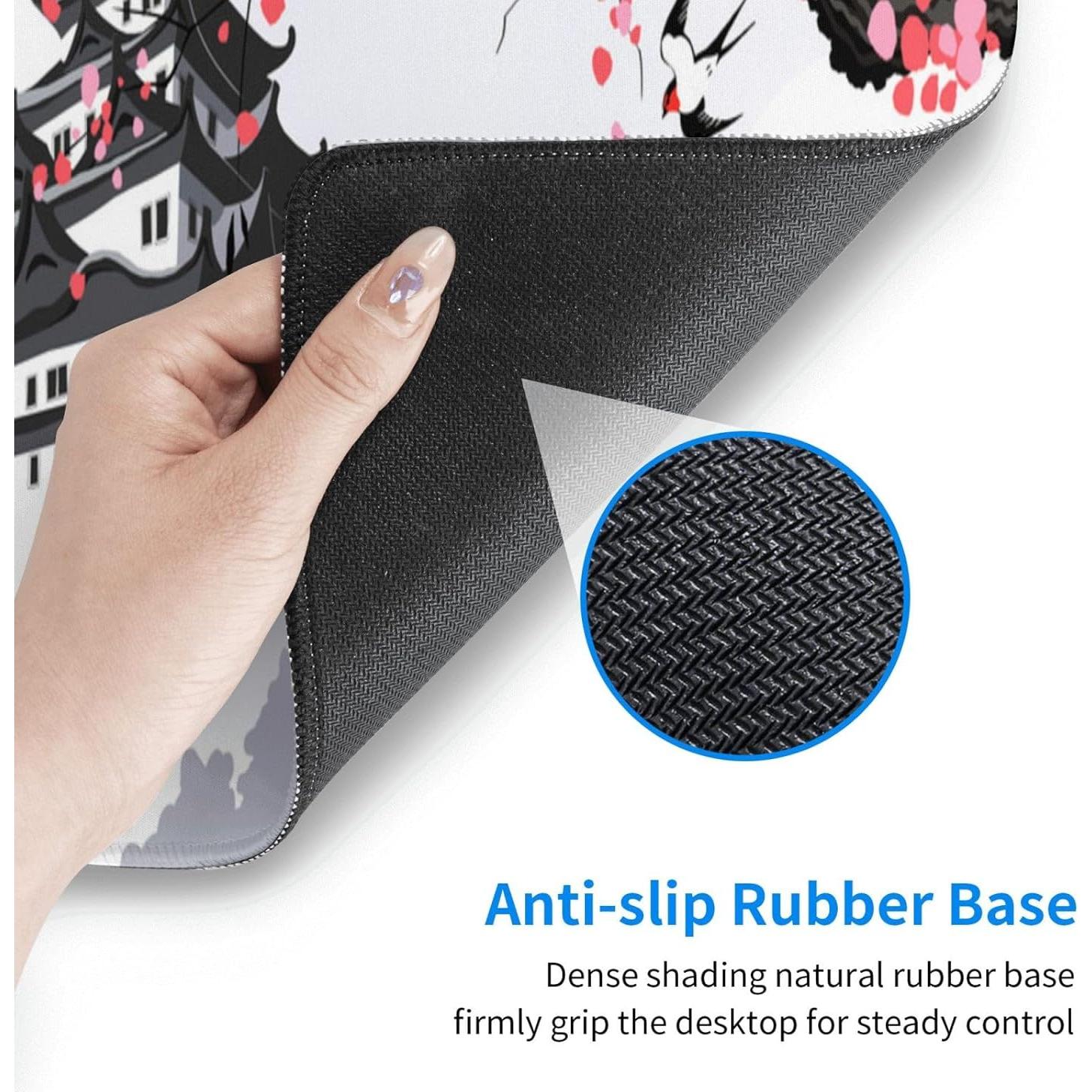 Alfombrilla de Ratón MEWOOCUE 80x30cm Flor de Cerezo Antideslizante