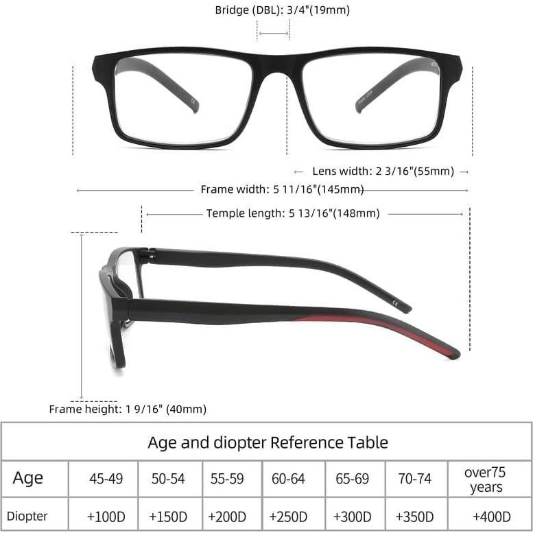 Paquete de 4 Gafas Anti Luz Azul JAWSOCK Unisex HD