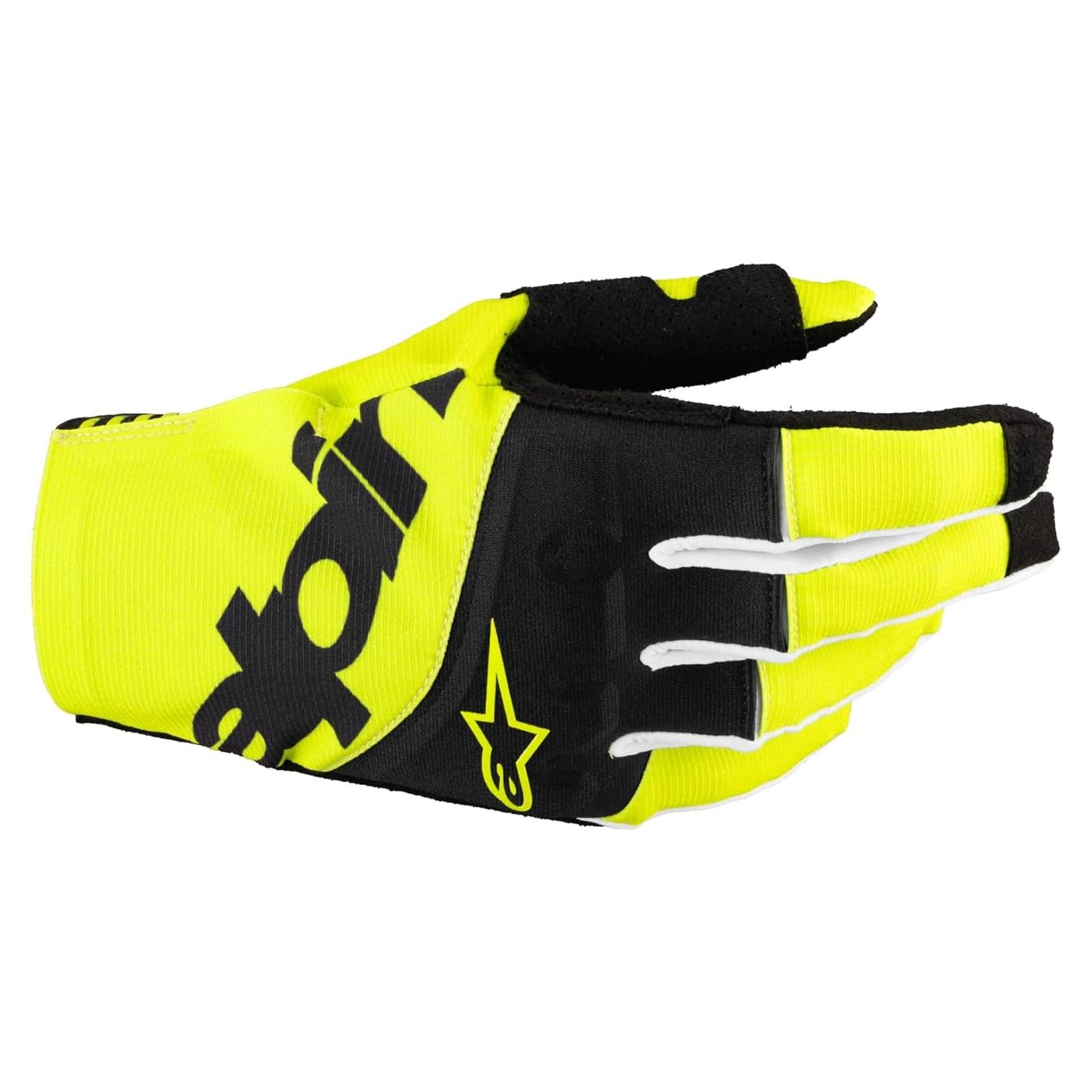 Guantes de Motocicleta Alpinestars Techstar Negro/Amarillo Fluo Lg