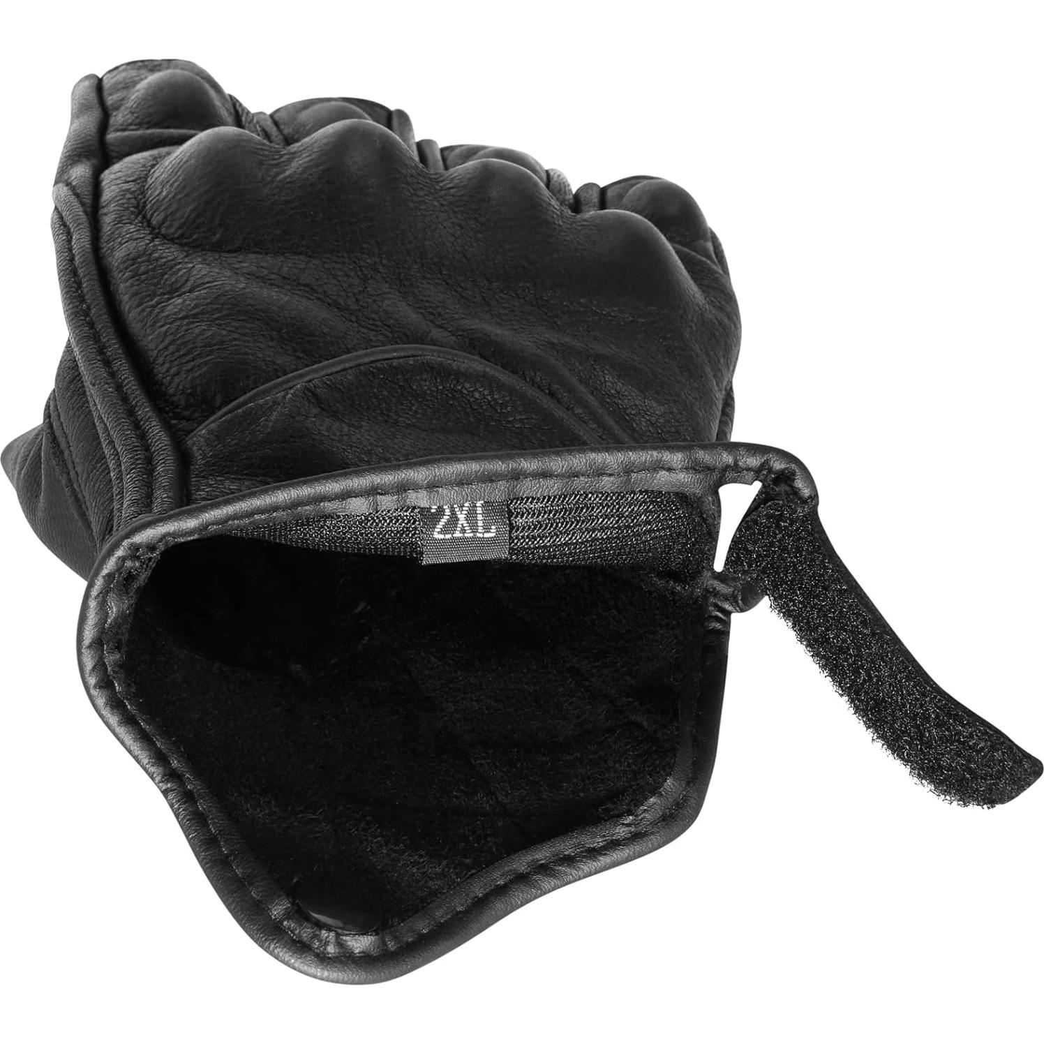 Guantes de Motocicleta Sibewora GL1 de Cuero Negro