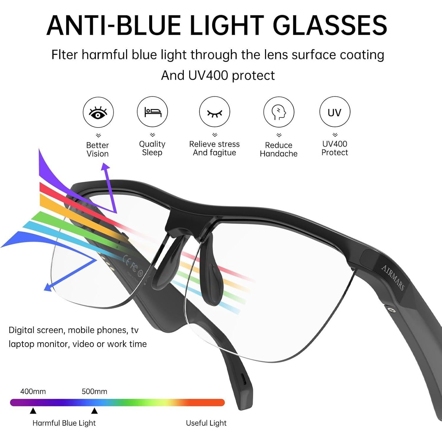 Gafas Inteligentes AIRMARS MG10 Fotocromáticas con Audio
