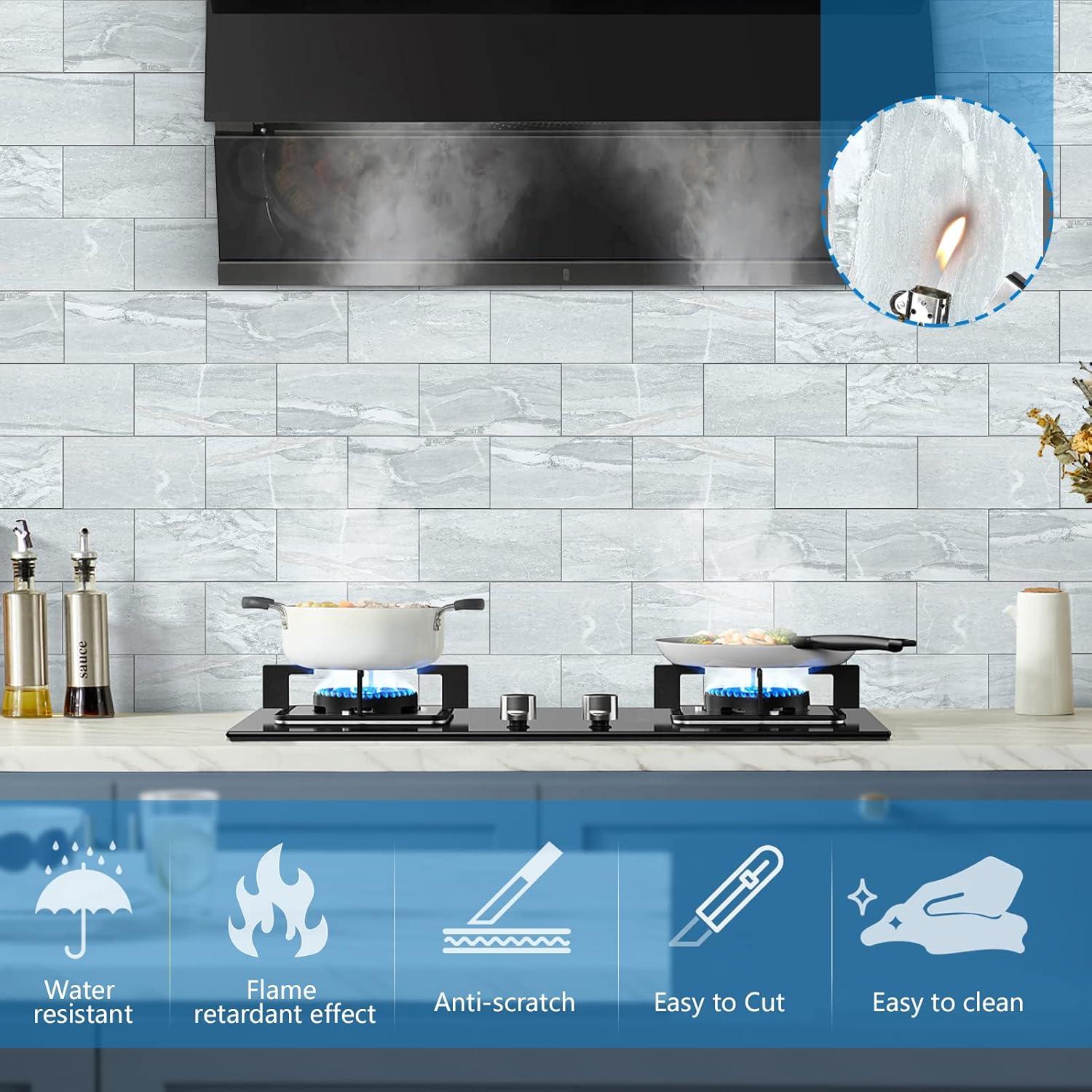 98 Azulejos Autoadhesivos SPC Midcard para Cocina y Baño