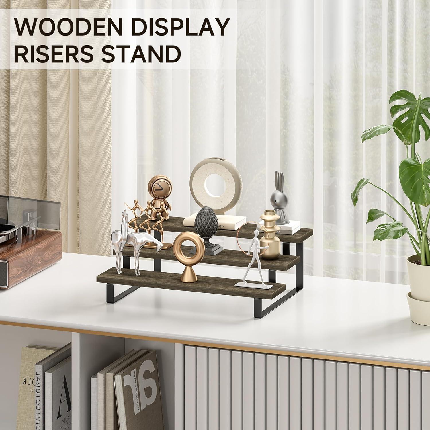 Soporte de Exhibición de Madera FIGWINET 3 Niveles Organizador