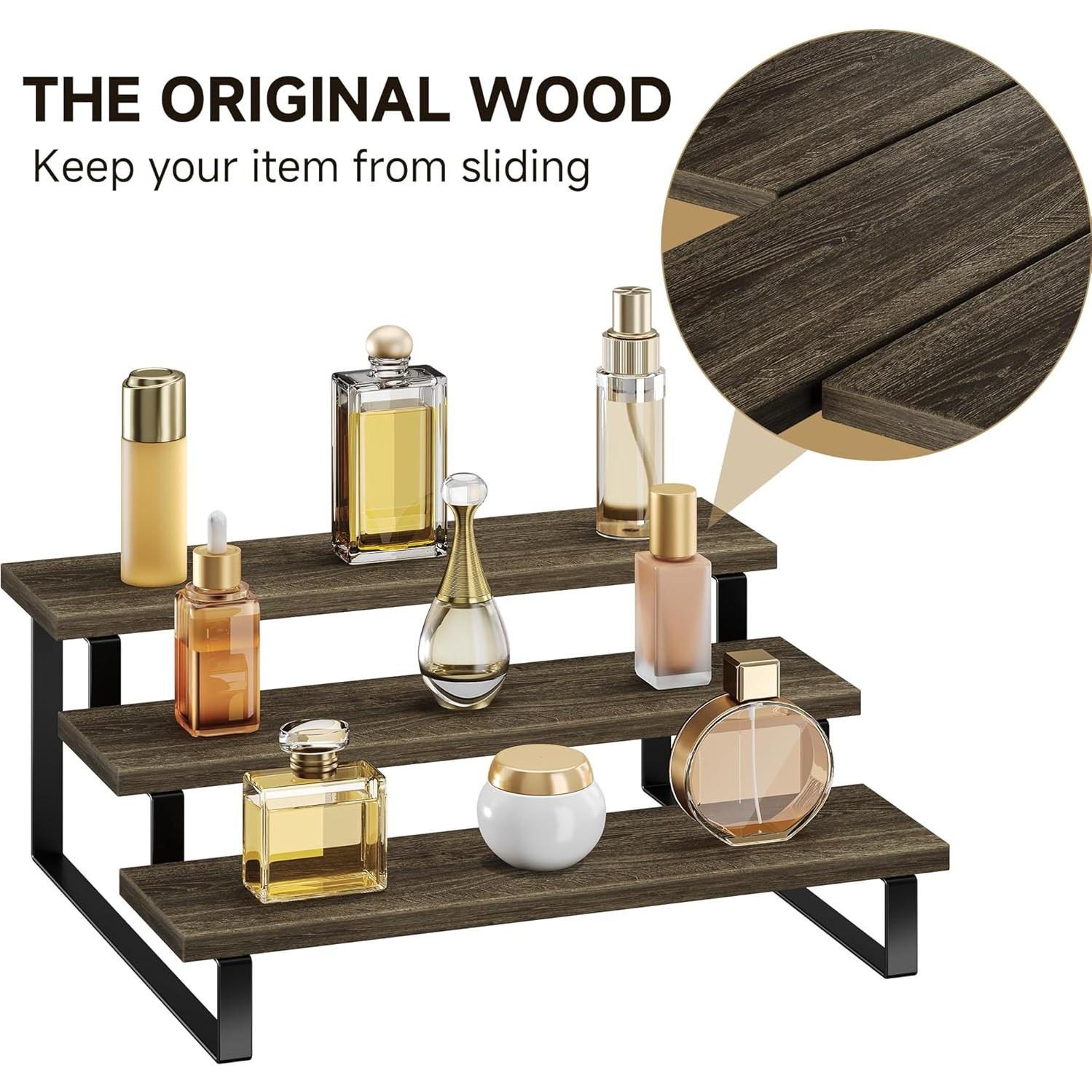 Soporte de Exhibición de Madera FIGWINET 3 Niveles Organizador