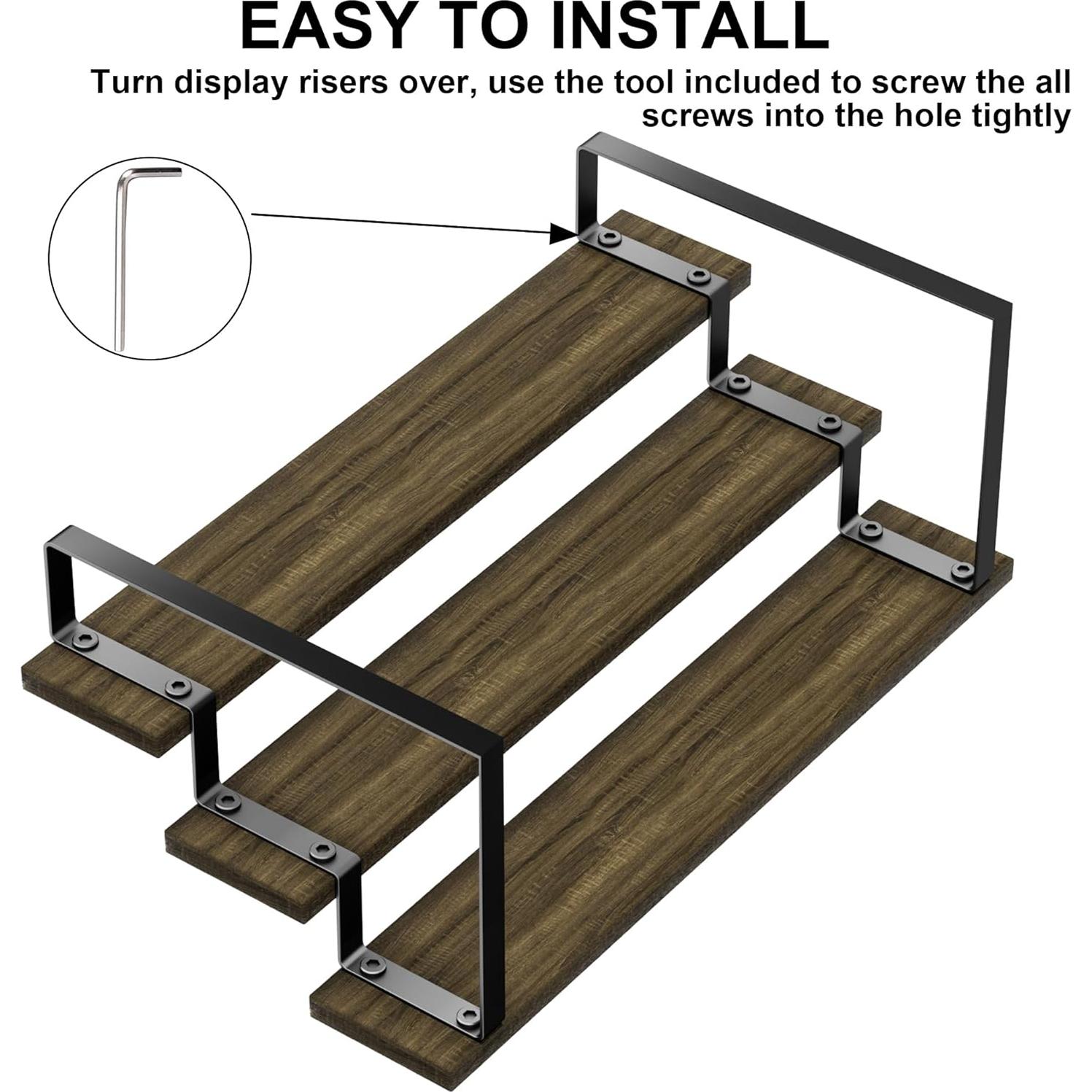 Soporte de Exhibición de Madera FIGWINET 3 Niveles Organizador