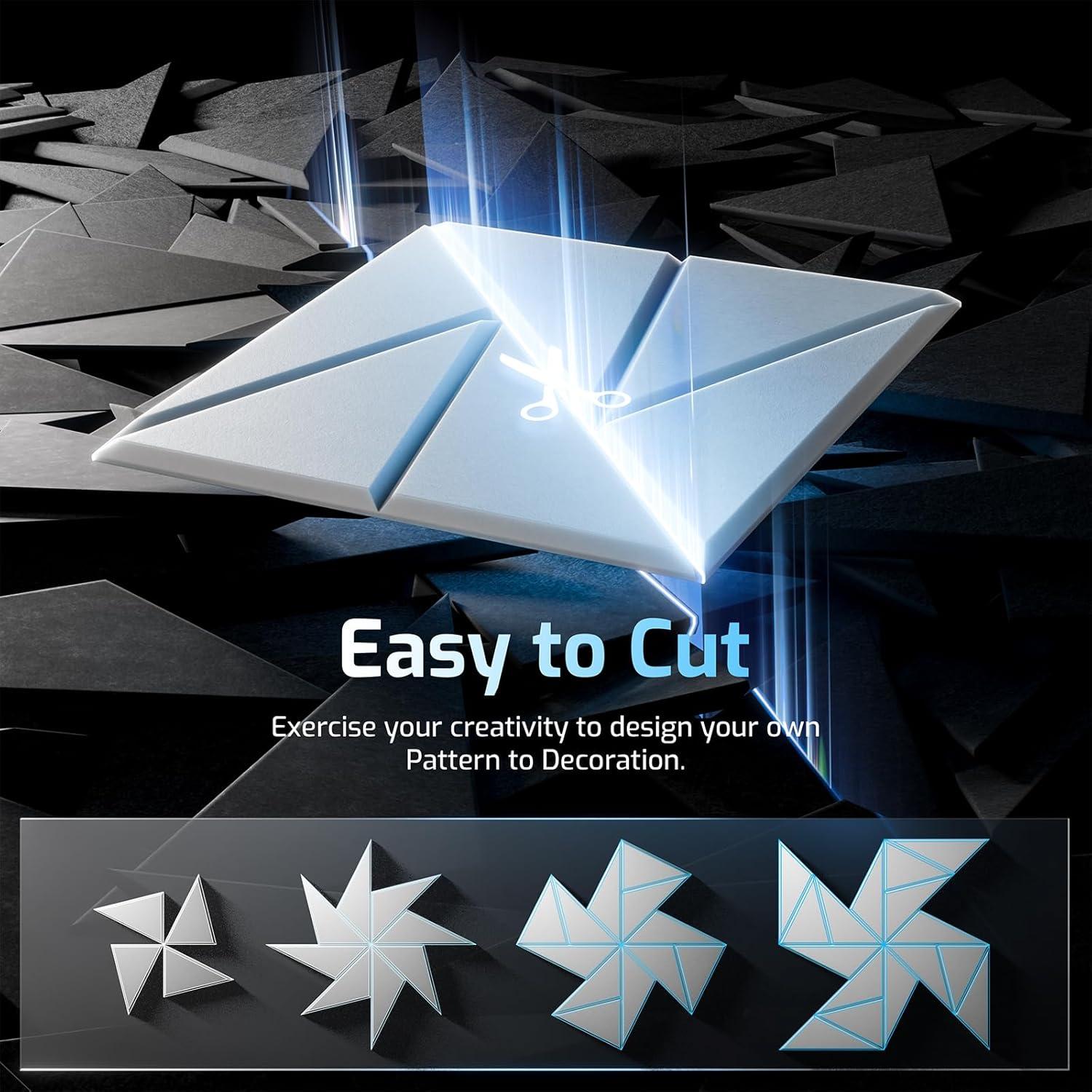 Paquete de 22 Paneles Acústicos 30.48x30.48cm Blanco