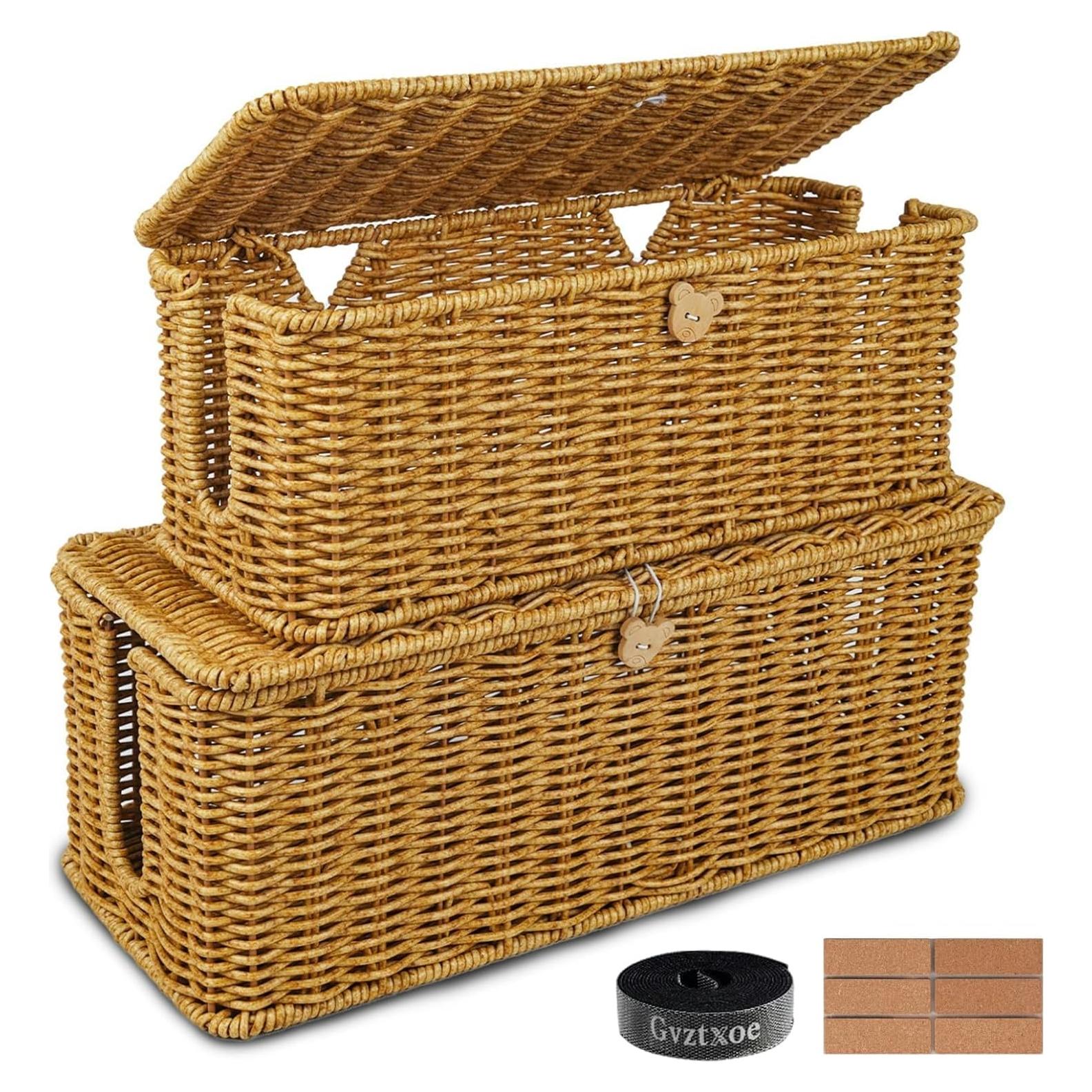 Caja de Gestión de Cables Gvztxoe 2 Pcs Mediana y Grande