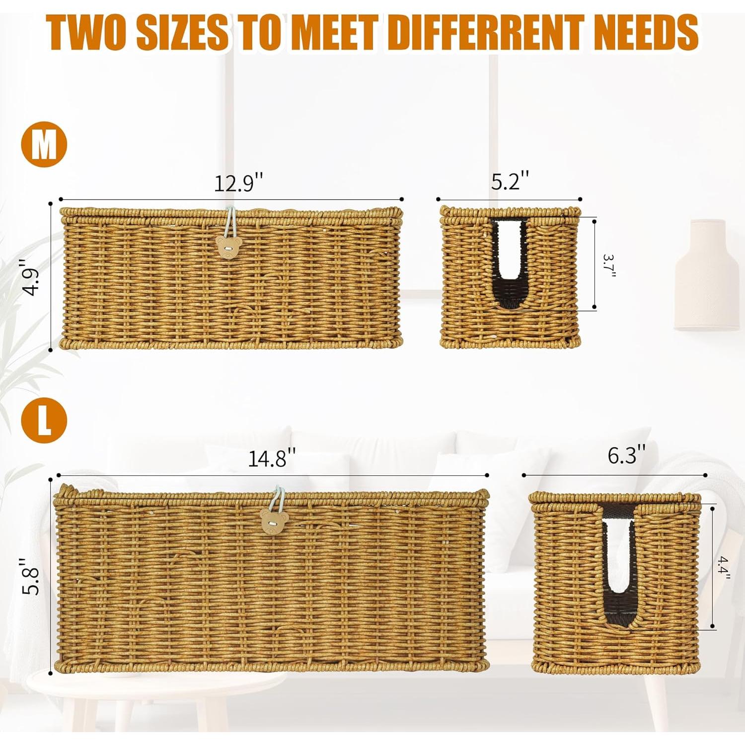 Caja de Gestión de Cables Gvztxoe 2 Pcs Mediana y Grande