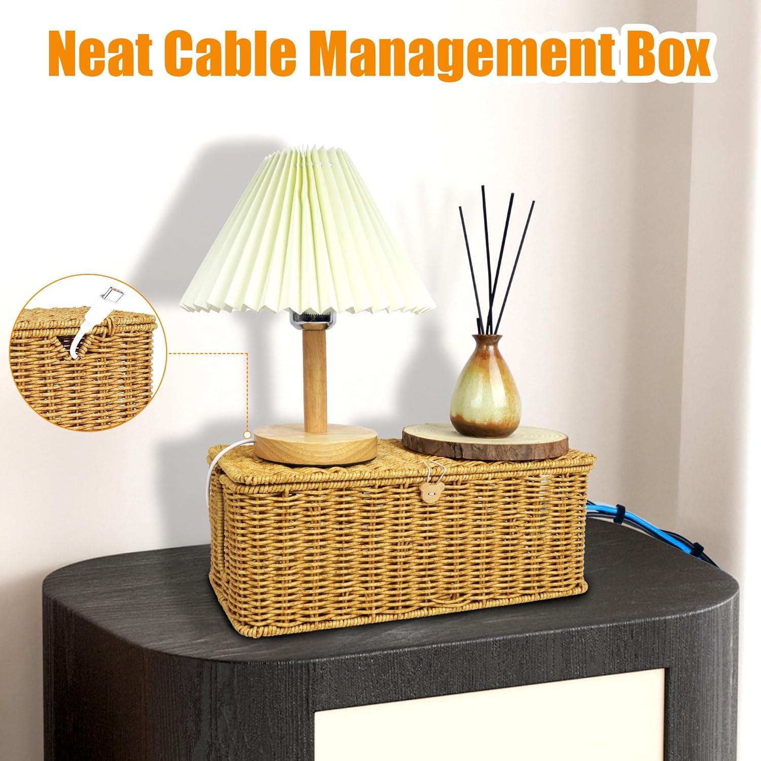 Caja de Gestión de Cables Gvztxoe 2 Pcs Mediana y Grande