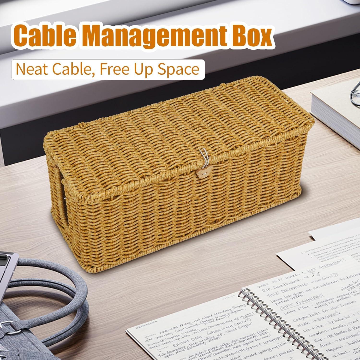 Caja de Gestión de Cables Gvztxoe 2 Pcs Mediana y Grande