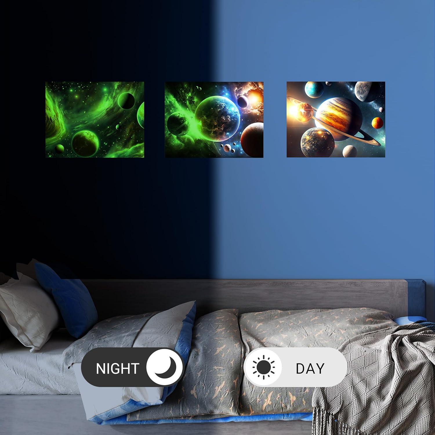 Calcomanías de Pared Robmoda Nebulosa Brillan en la Oscuridad