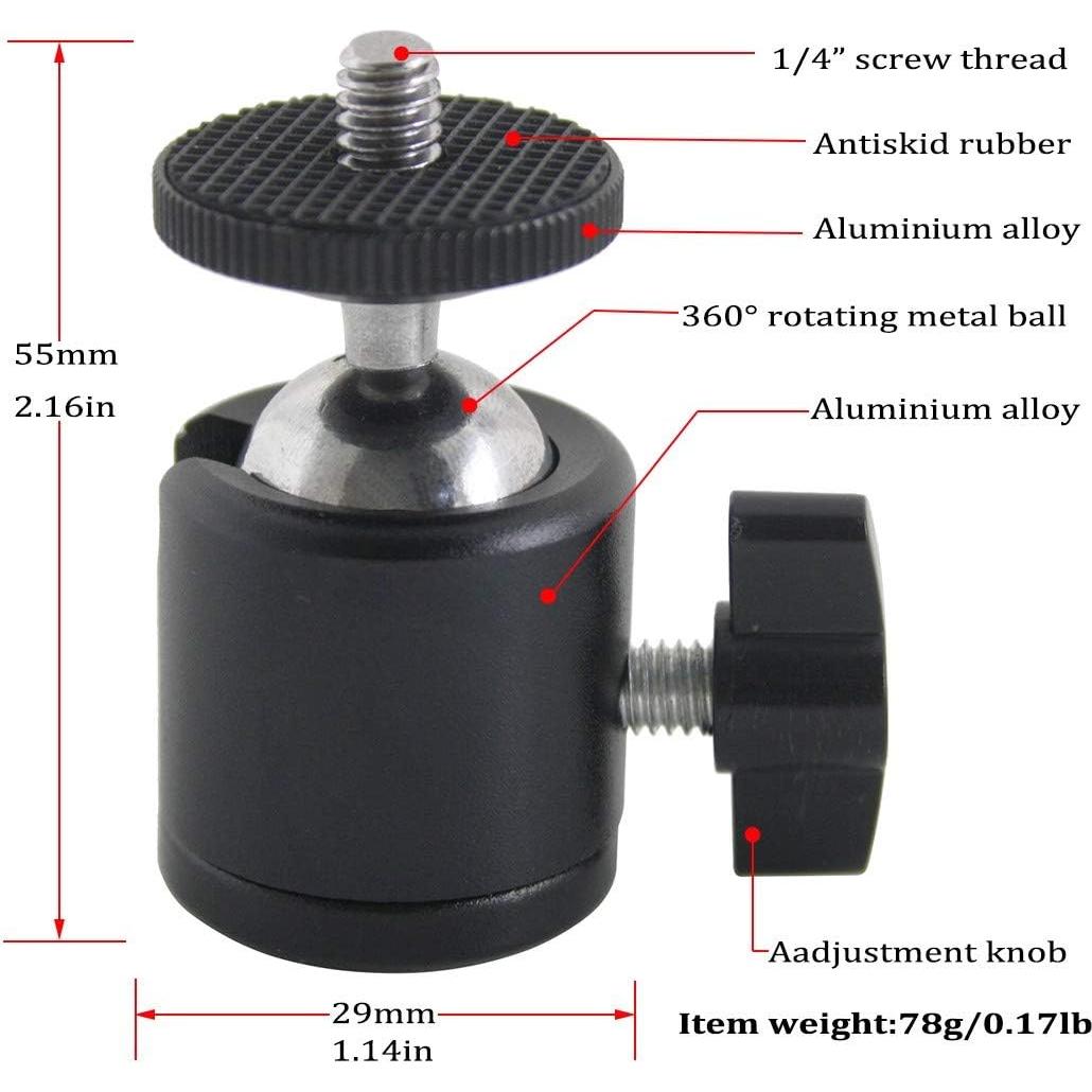 Cabezal de Bola Mini Trípode EXMAX 360° para Cámara DSLR