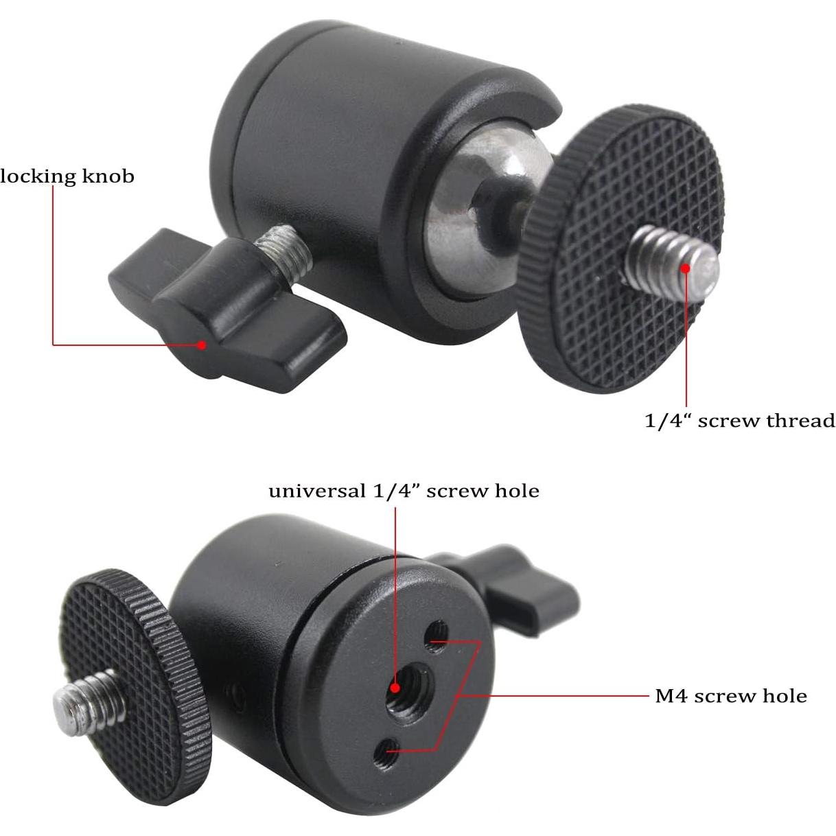 Cabezal de Bola Mini Trípode EXMAX 360° para Cámara DSLR