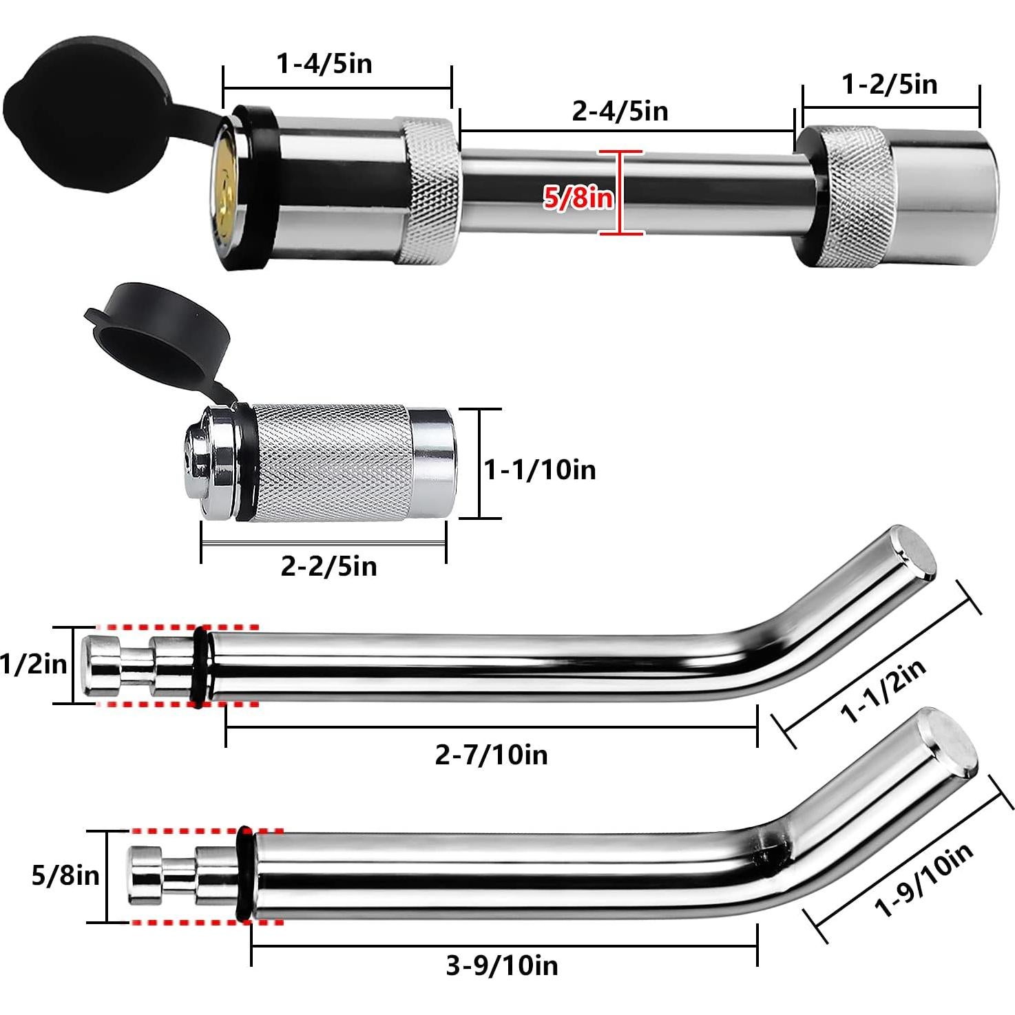 Juego de Cerraduras para Remolque Funmit Azul con 2 Llaves