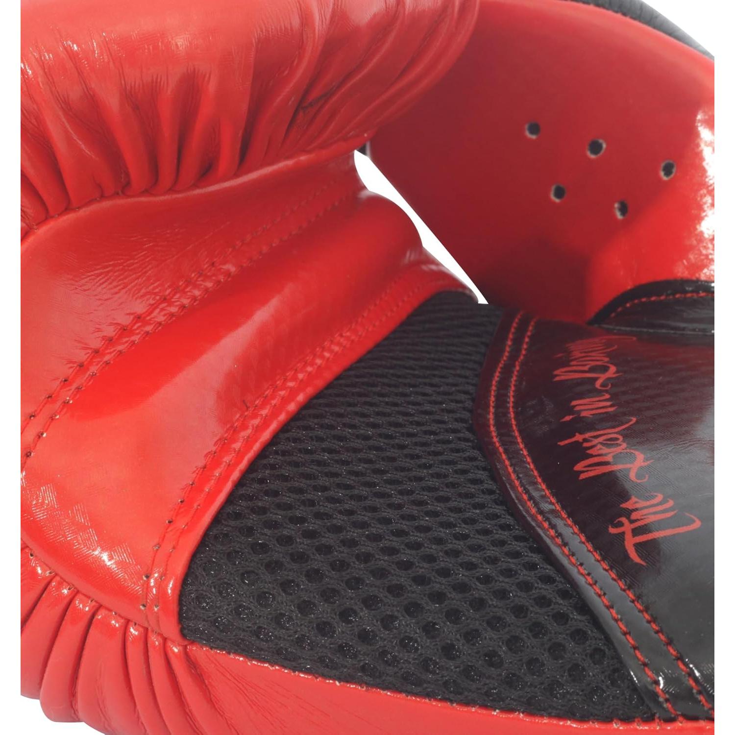 Guantes de Boxeo Ringside Apex S/M Vinilo Negro/Rojo