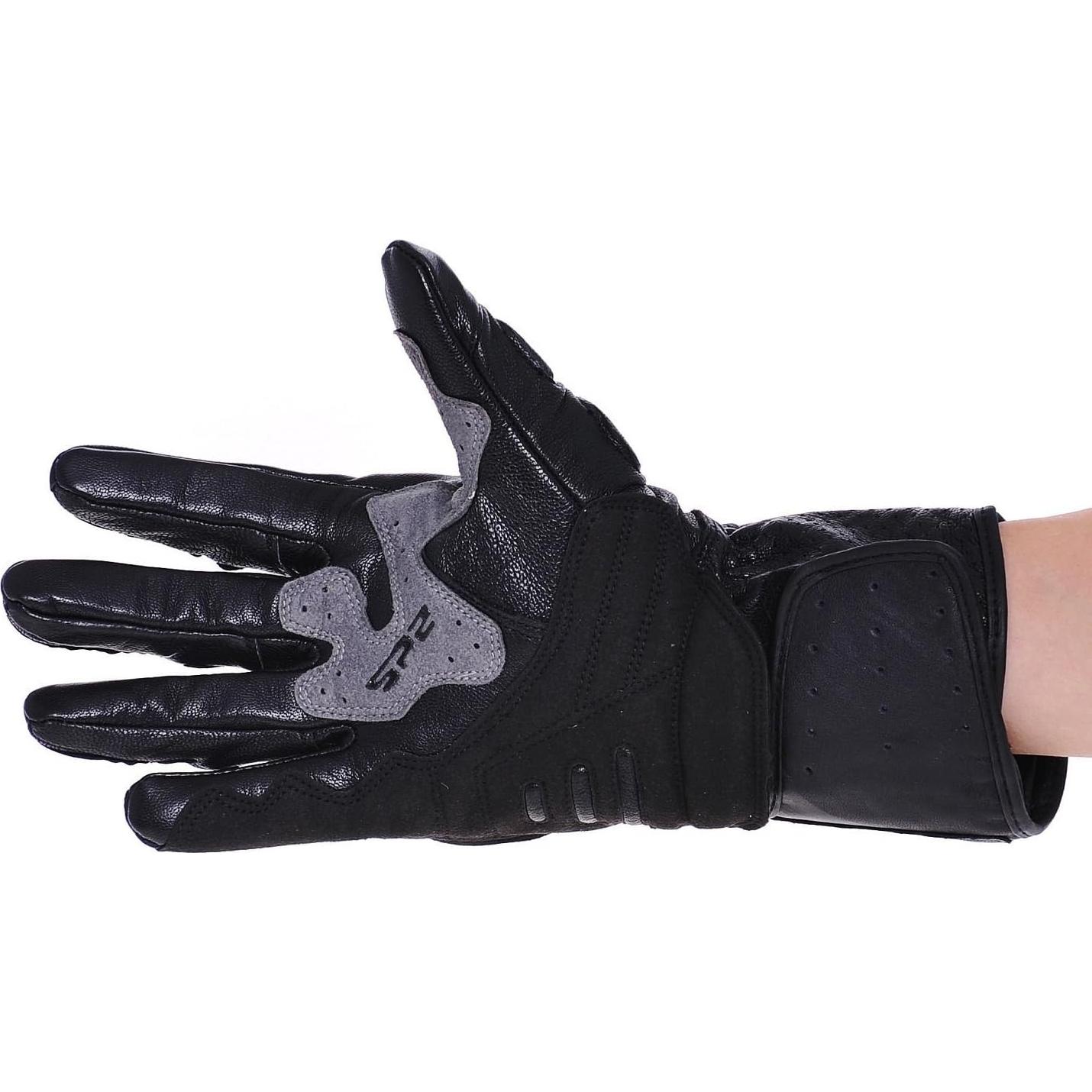 Guantes de Motocicleta Seibertron SP-2 de Cuero Negro