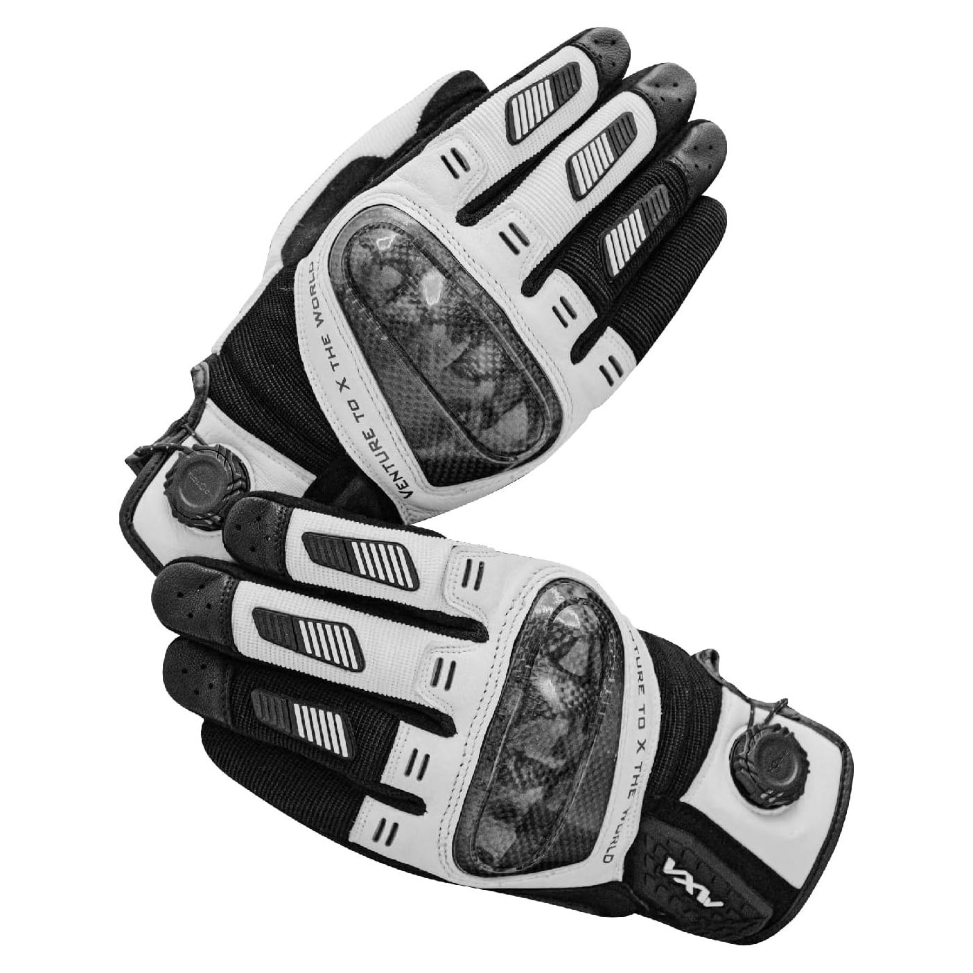 Guantes de Motocicleta VXW VMG331 Unisex Negro y Blanco