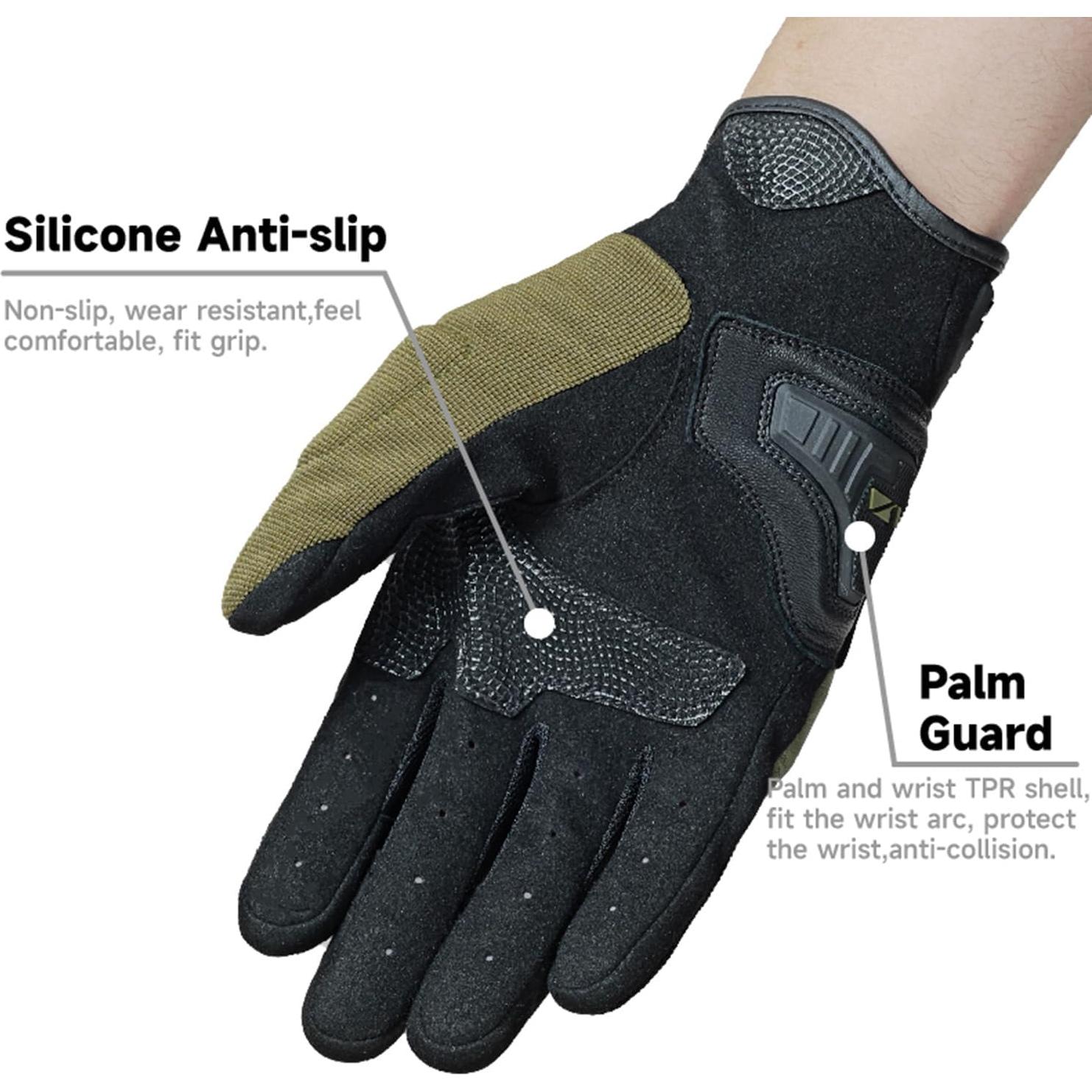 Guantes de Motocicleta VXW VMG331 Unisex Negro y Blanco