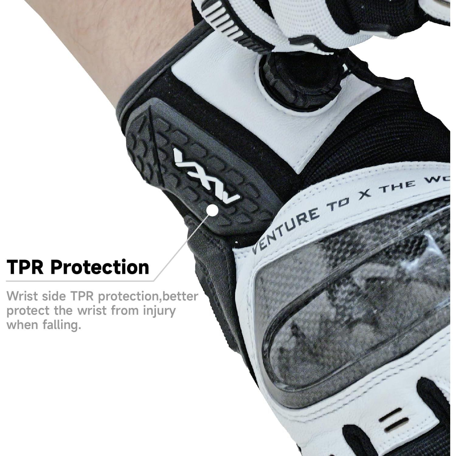 Guantes de Motocicleta VXW VMG331 Unisex Negro y Blanco