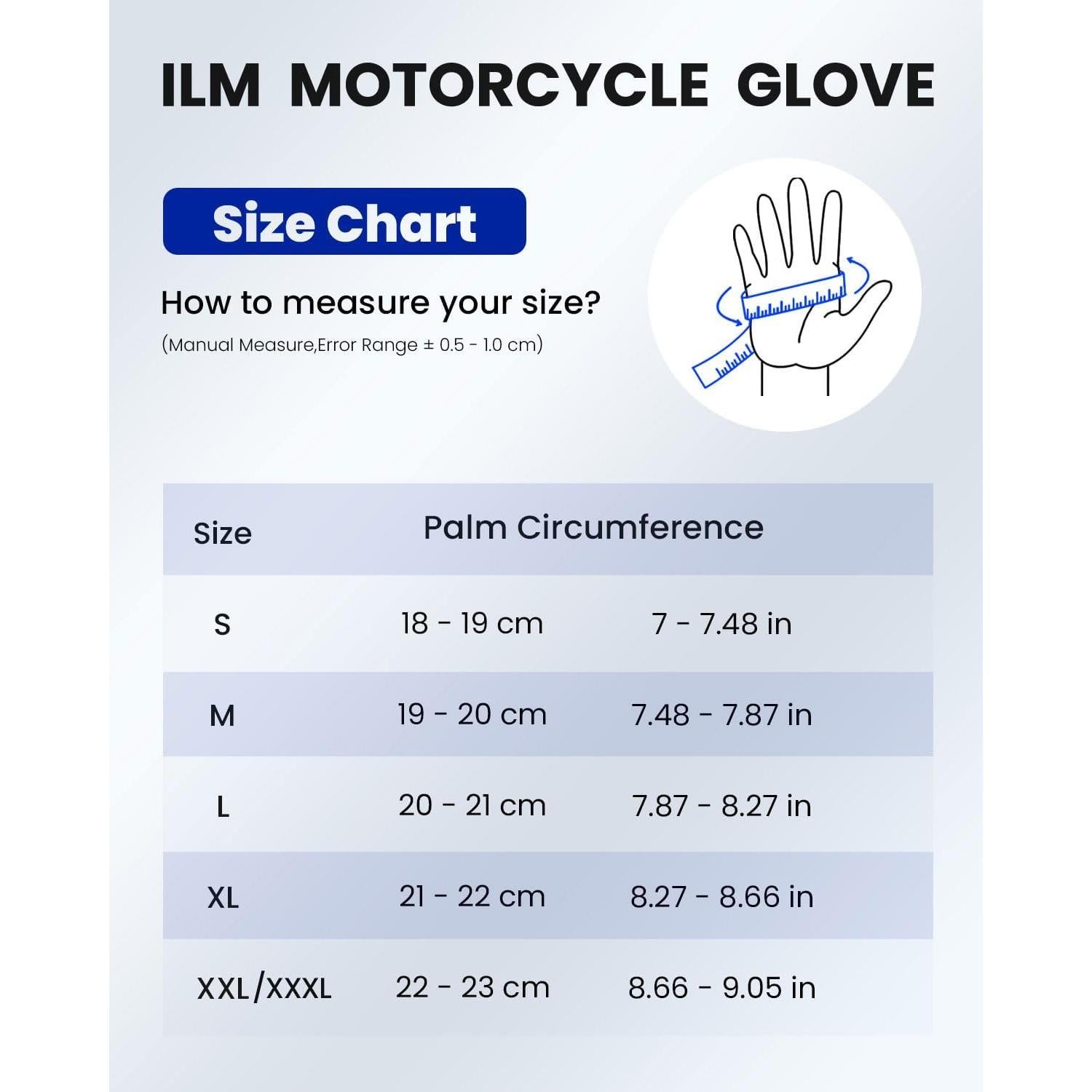 Guantes de motocicleta ILM GRC01 de cuero transpirables