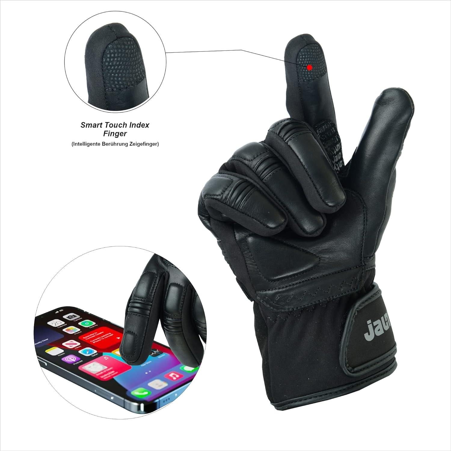 Guantes de Moto Invernales Jaunty Táctiles Impermeables