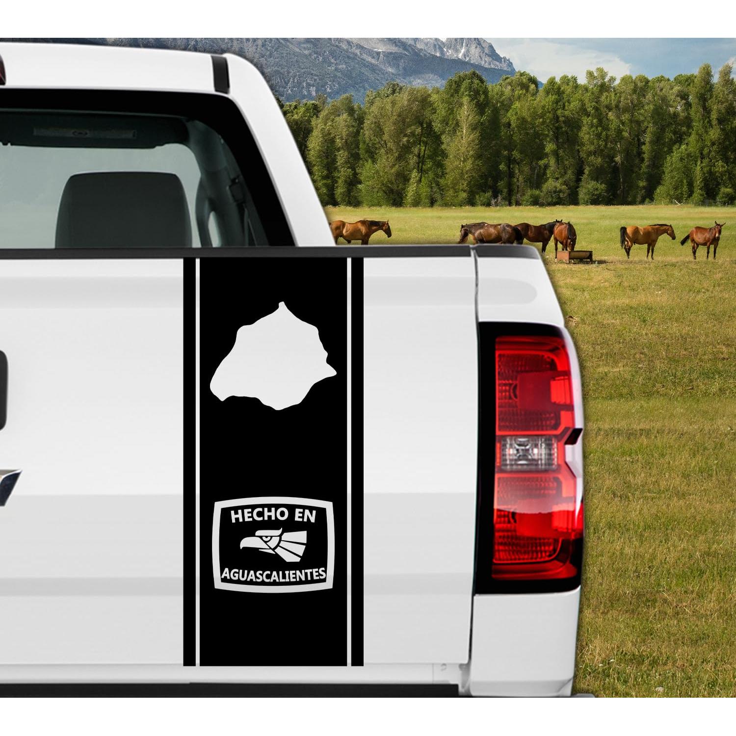 Calcomanía de Aguascalientes para Camioneta Vinilo 63.5x27.9cm