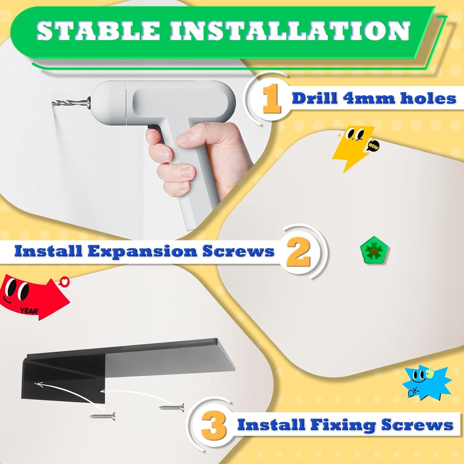 Estantes de exhibición Taladad 2 piezas acrílico 25.4x25.4cm