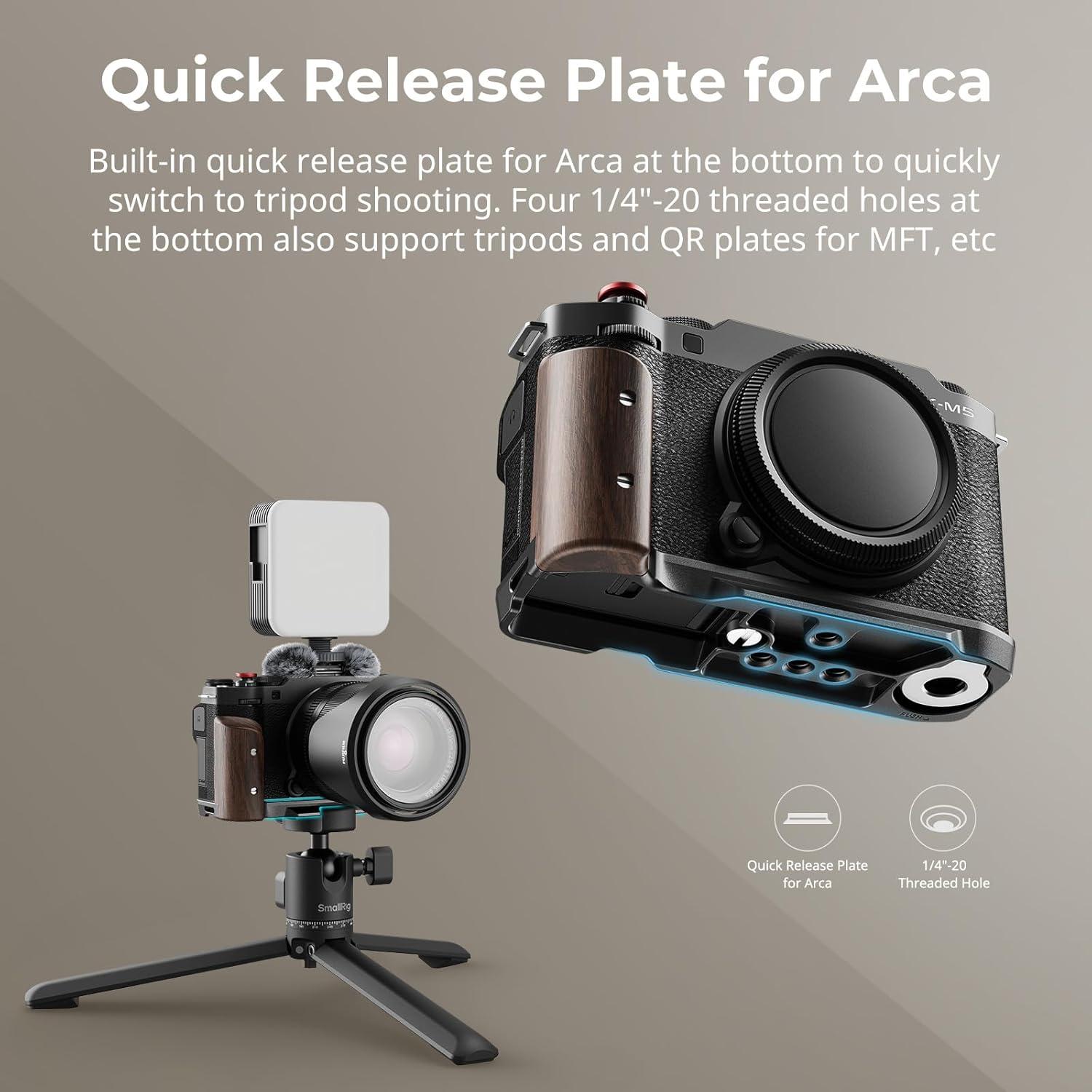 Empuñadura de Madera en L SmallRig 5260 para FUJIFILM X-M5