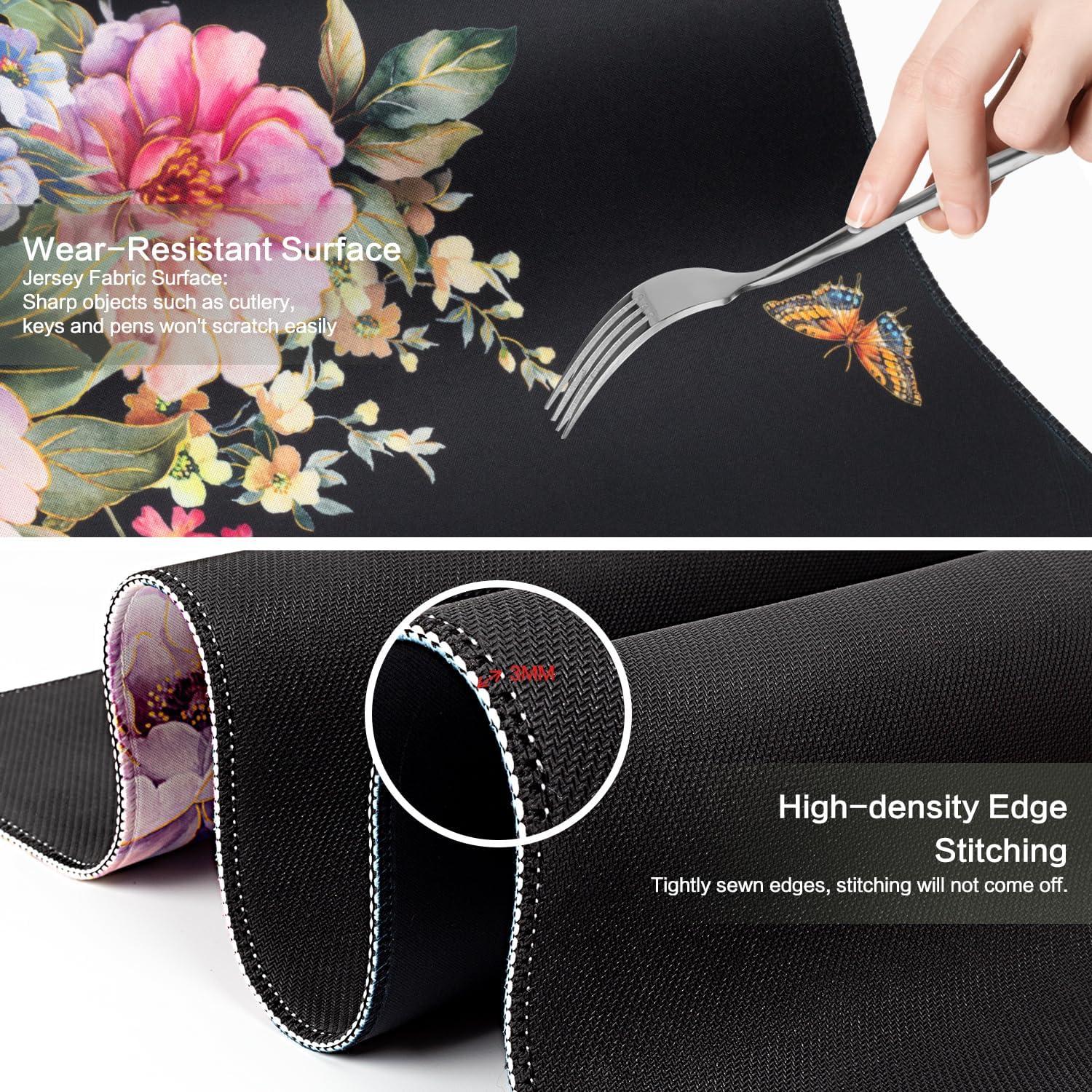 Alfombrilla de Escritorio Vimorco XL Rosa Floral 80x30cm Impermeable