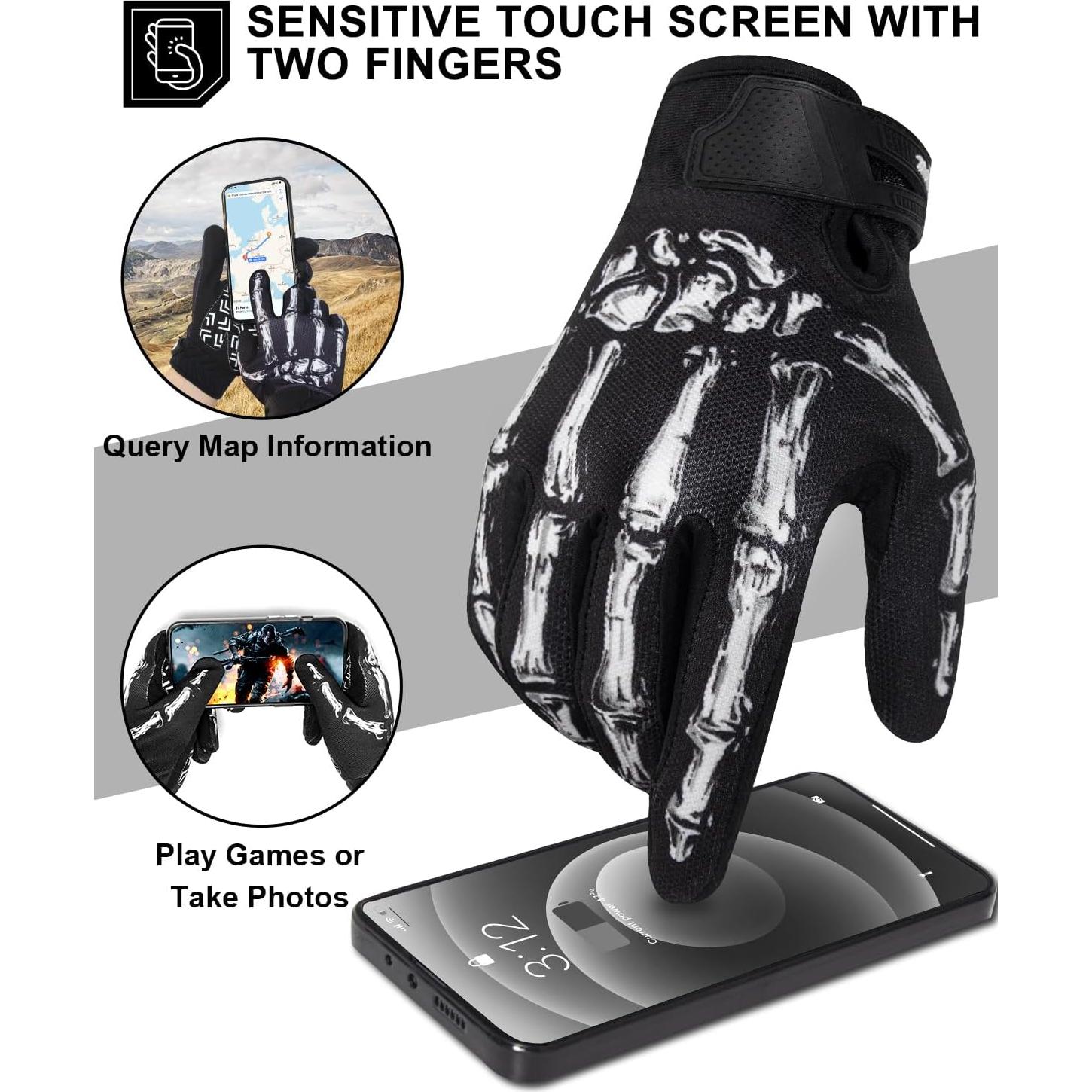 Guantes RIGWARL 114 Negro XXL para Motocicleta y Ciclismo