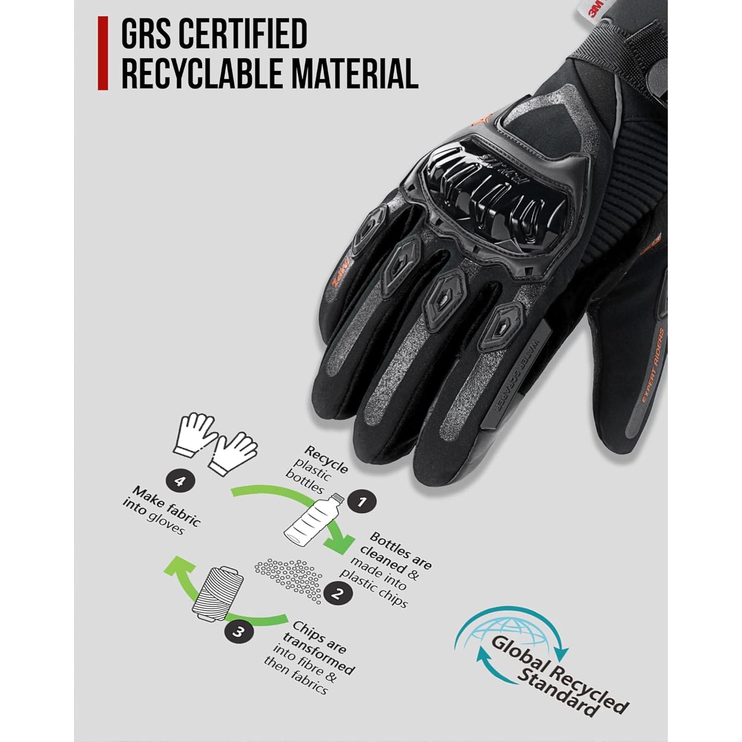 Guantes de Moto IRON JIA'S XL Impermeables Térmicos