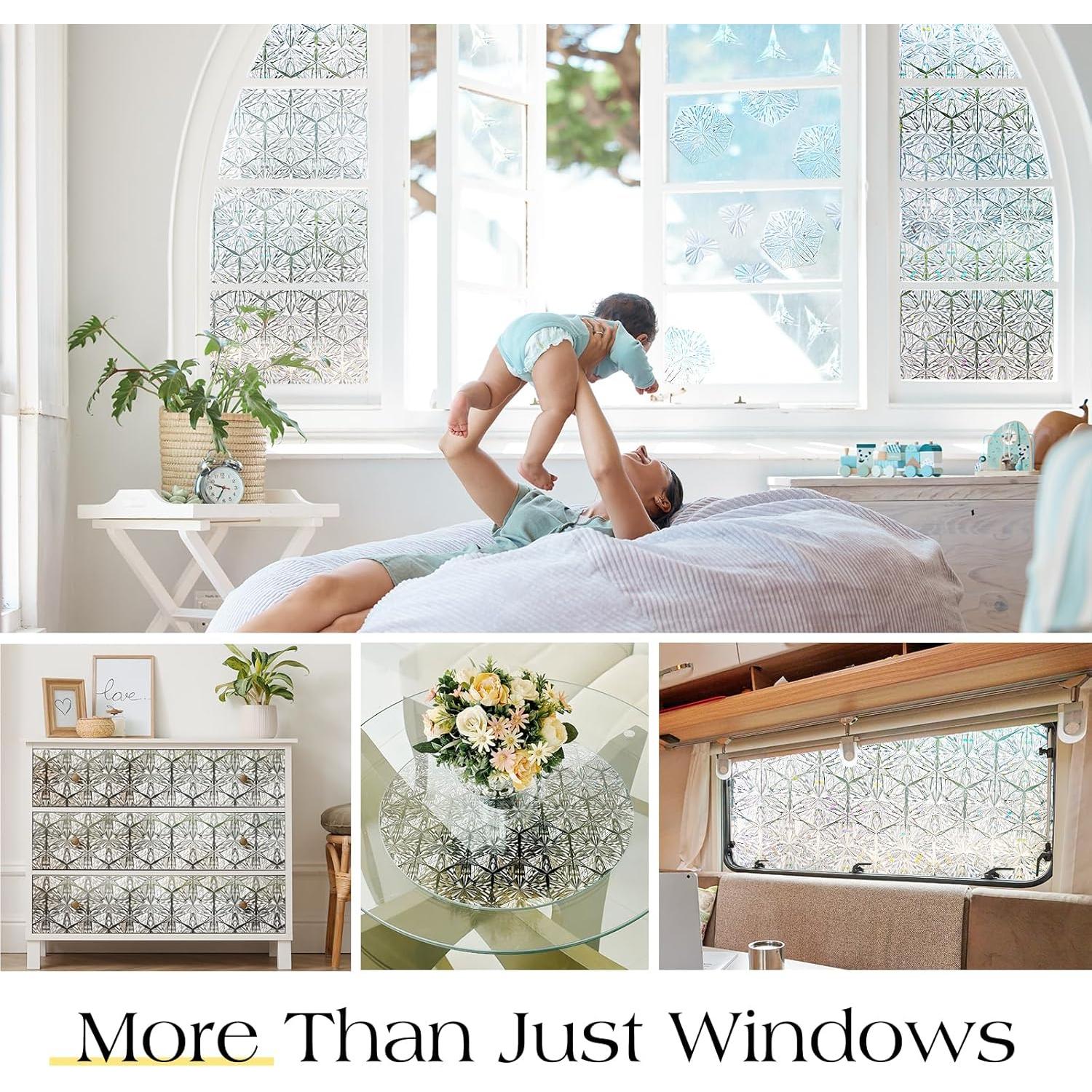 Película de Privacidad Rabbitgoo 44.5x200 cm Vinilo Transparente