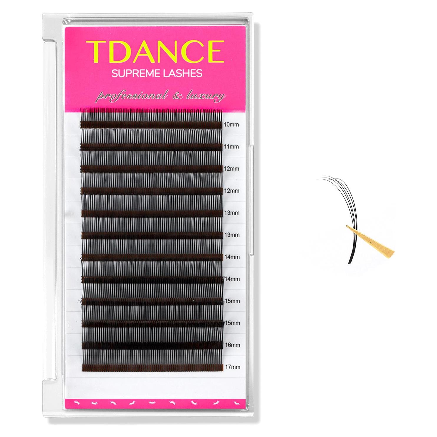 TDANCE Lash Spikes Matte Black 5D Spikes Lash Extensions Natural Look 5D Flower Eyelash Extensions for Professional Use Spikes Lashes (5D-Flower,C-0.07,10-17mm)