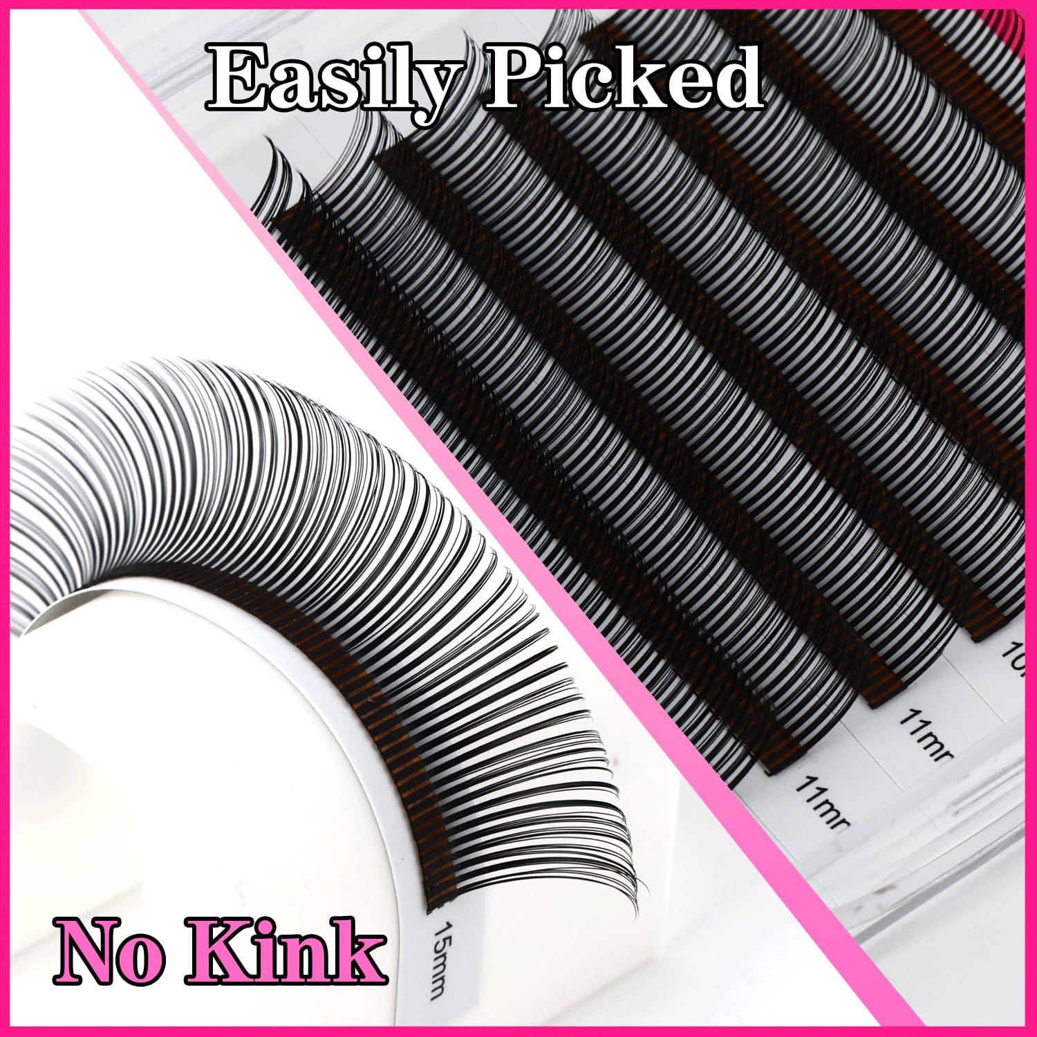 TDANCE Lash Spikes Matte Black 5D Spikes Lash Extensions Natural Look 5D Flower Eyelash Extensions for Professional Use Spikes Lashes (5D-Flower,C-0.07,10-17mm)