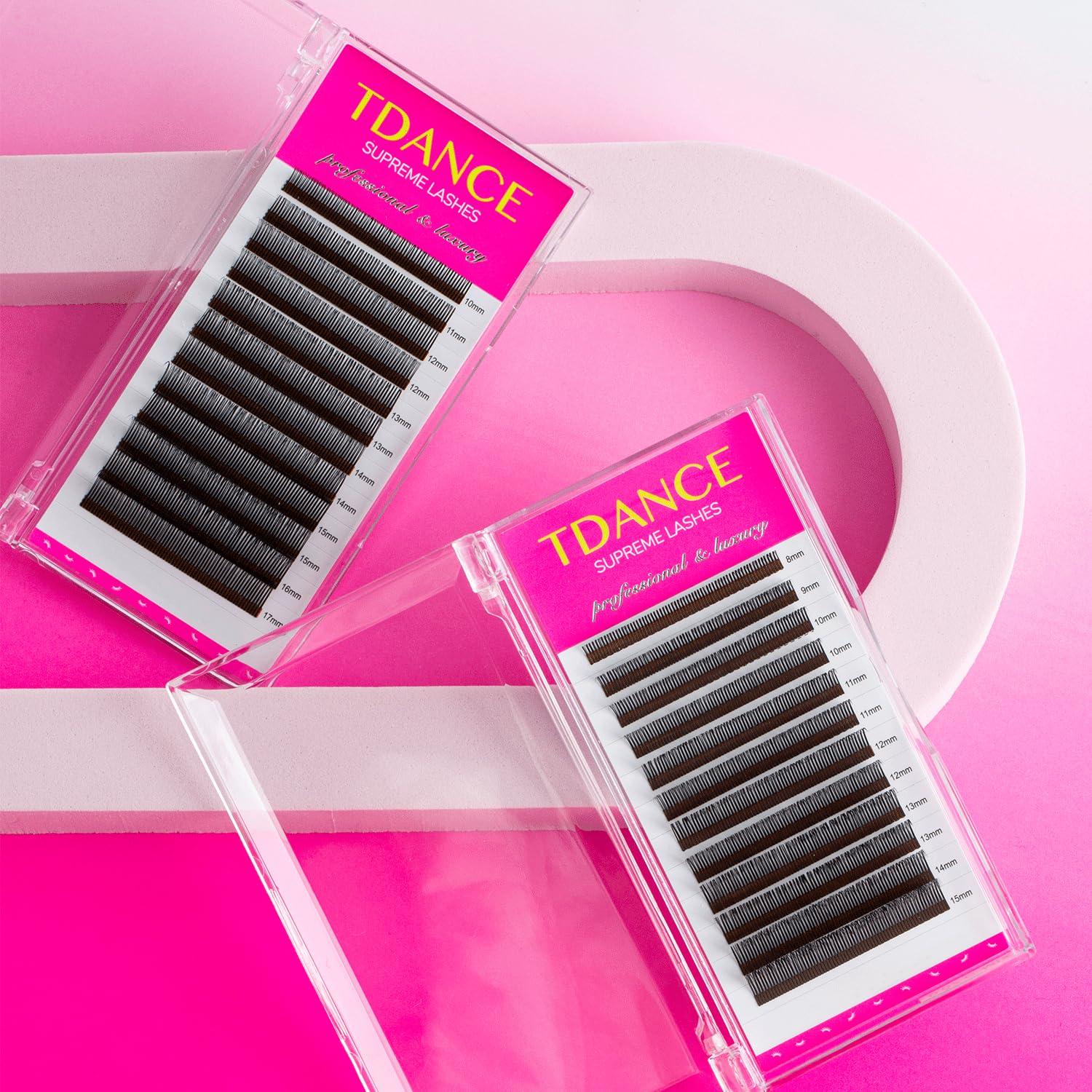 TDANCE Lash Spikes Matte Black 5D Spikes Lash Extensions Natural Look 5D Flower Eyelash Extensions for Professional Use Spikes Lashes (5D-Flower,C-0.07,10-17mm)