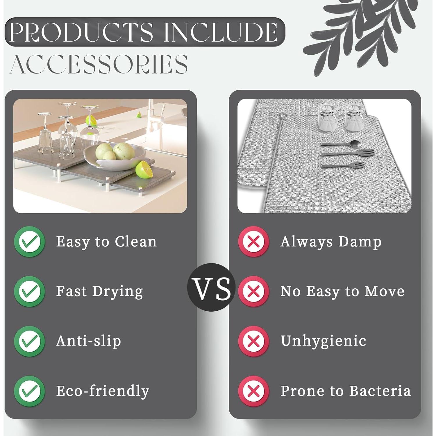 Alfombrilla de Secado de Piedra Diatomácea ENBOFID 40x30cm Gris