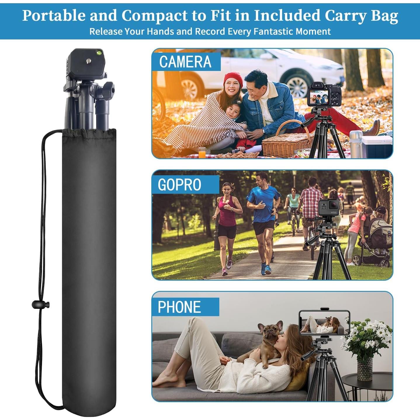 Trípode UEGOGO 62" para Teléfono y Cámara - Control Remoto