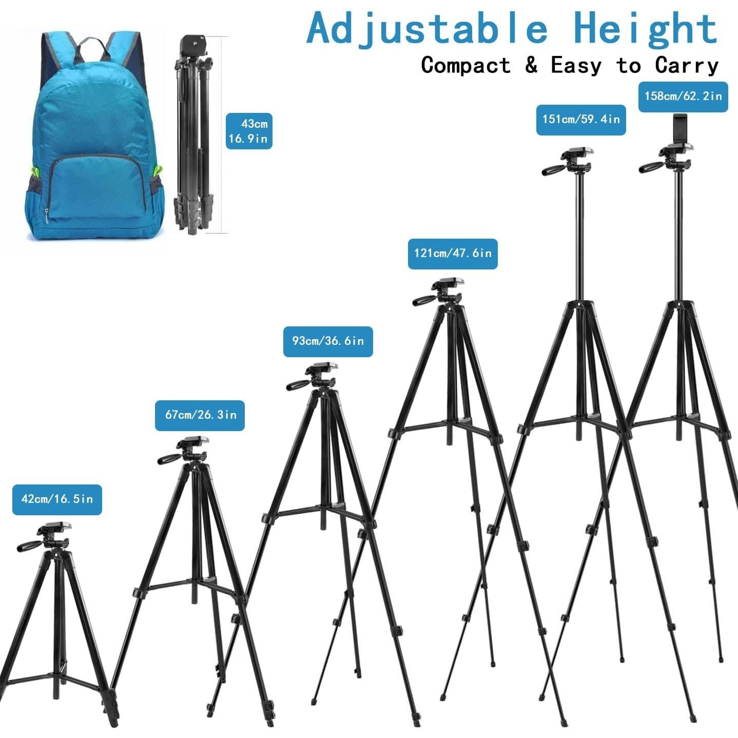 Trípode UEGOGO 62" para Teléfono y Cámara - Control Remoto