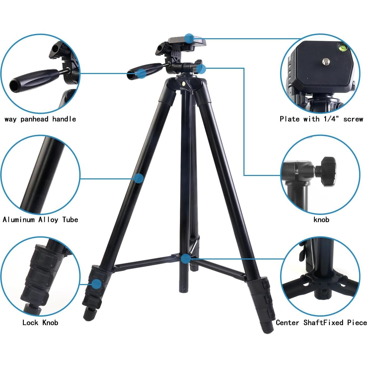 Trípode UEGOGO 62" para Teléfono y Cámara - Control Remoto