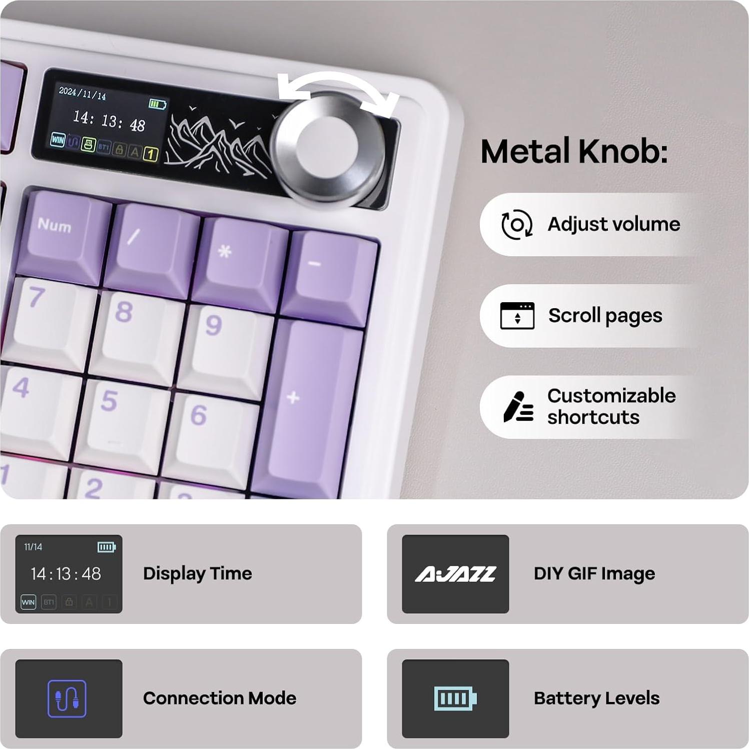 Teclado Mecánico Inalámbrico AJAZZ AK980 RGB USB-C 97 Teclas