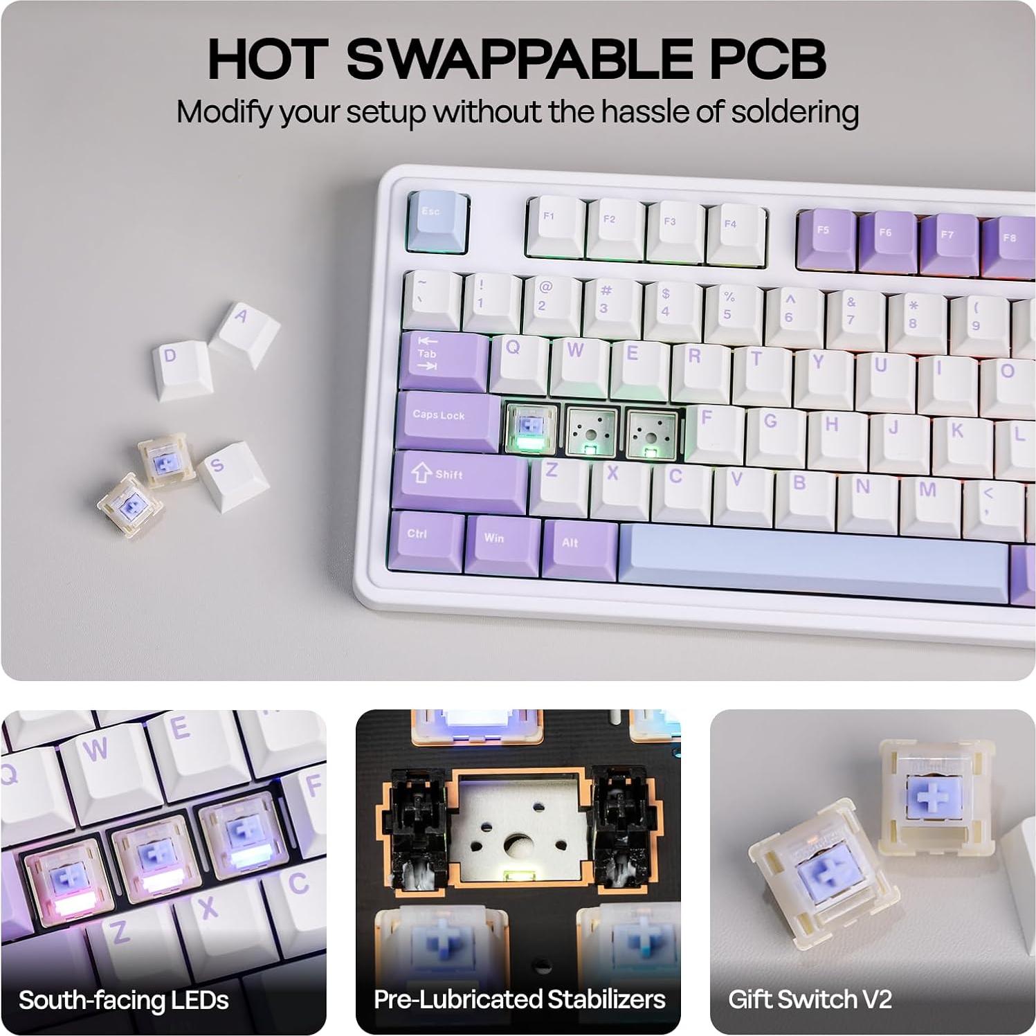 Teclado Mecánico Inalámbrico AJAZZ AK980 RGB USB-C 97 Teclas